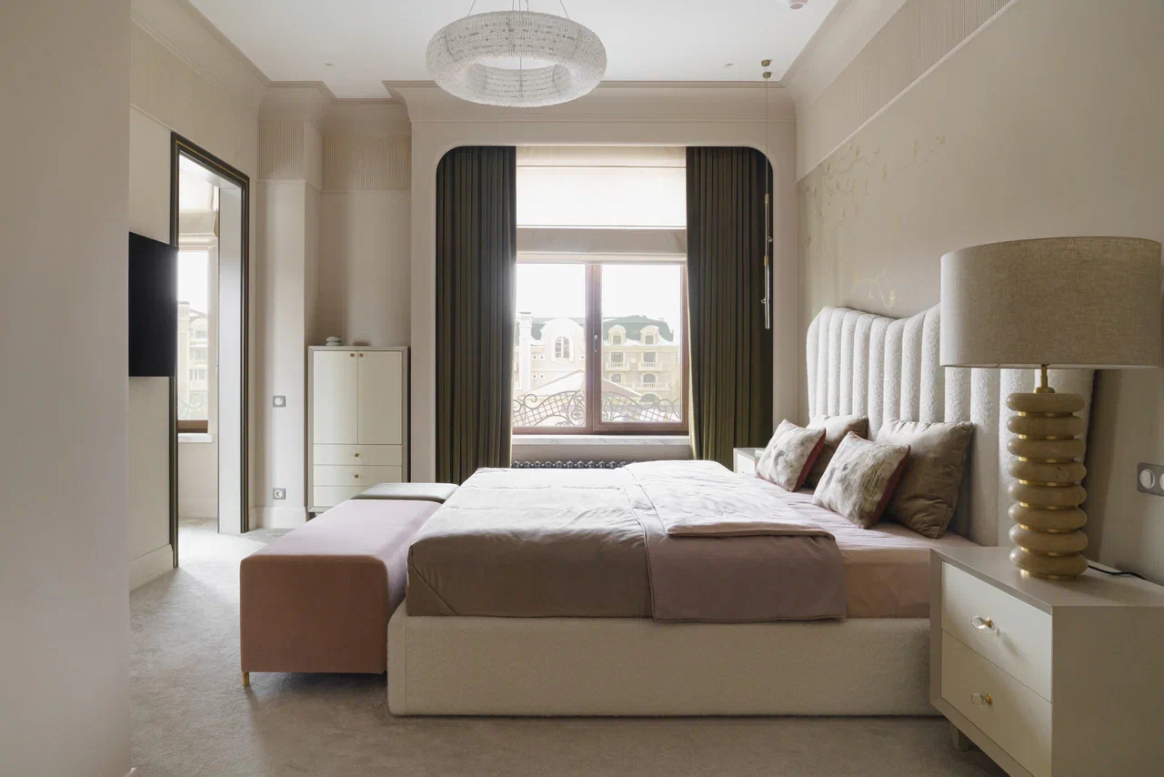 chambre beige décoration contemporaine