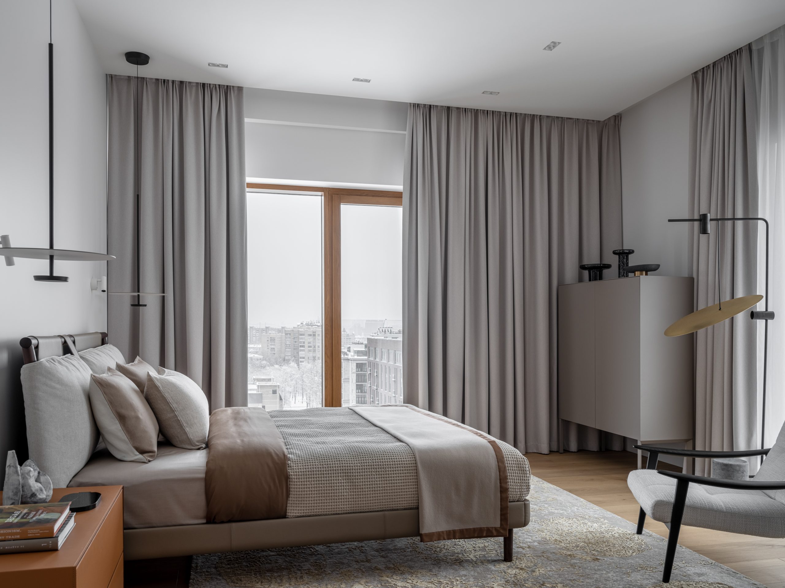 chambre grise décoration design et contemporaine