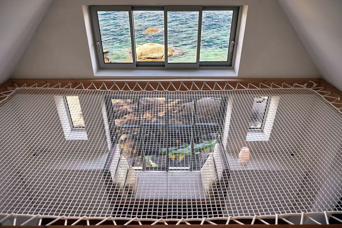 mezzanine filet vue mer maison en Bretagne La maison du douanier Concarneau