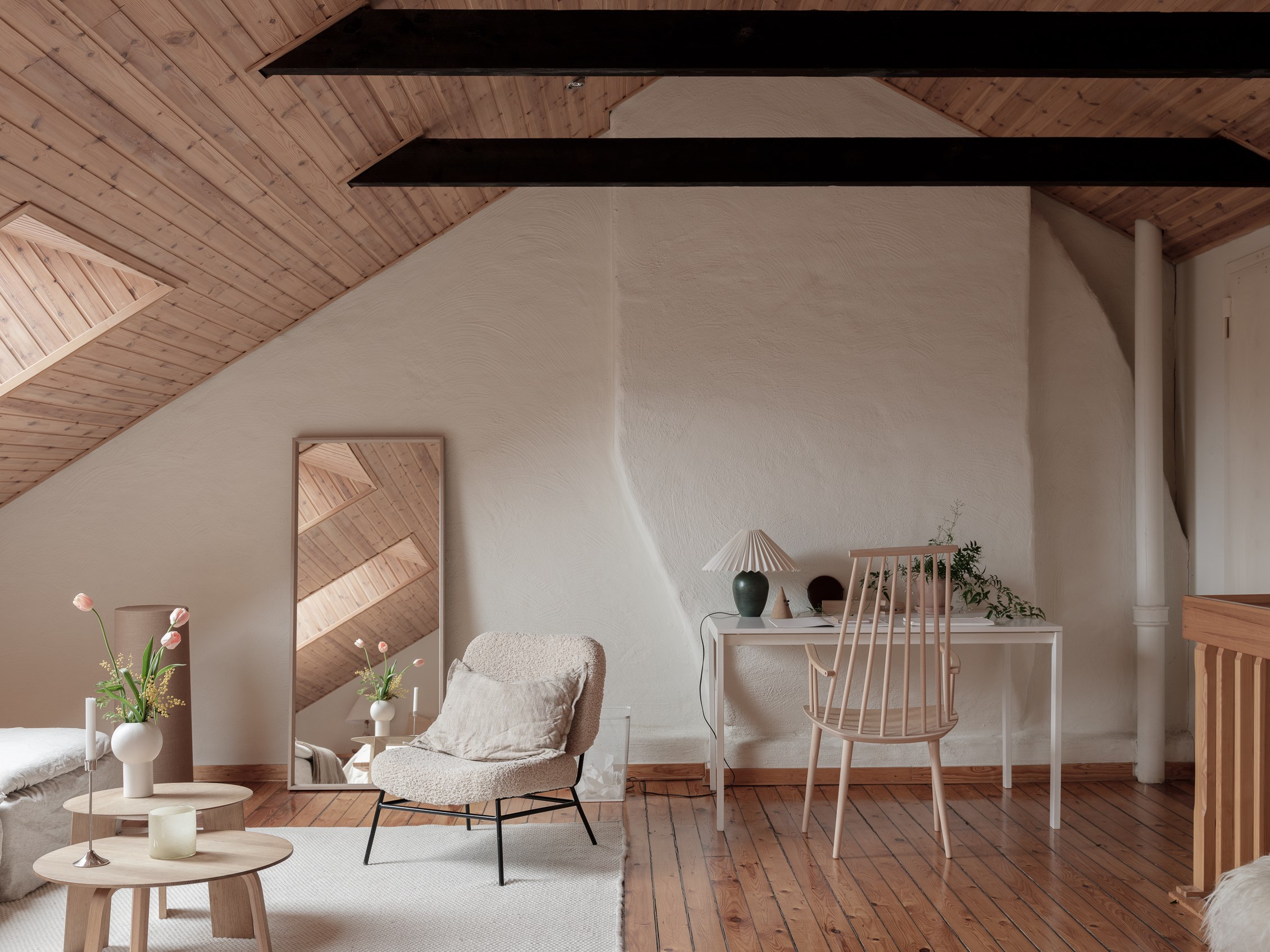 espace bureau dans chambre décoration scandinave