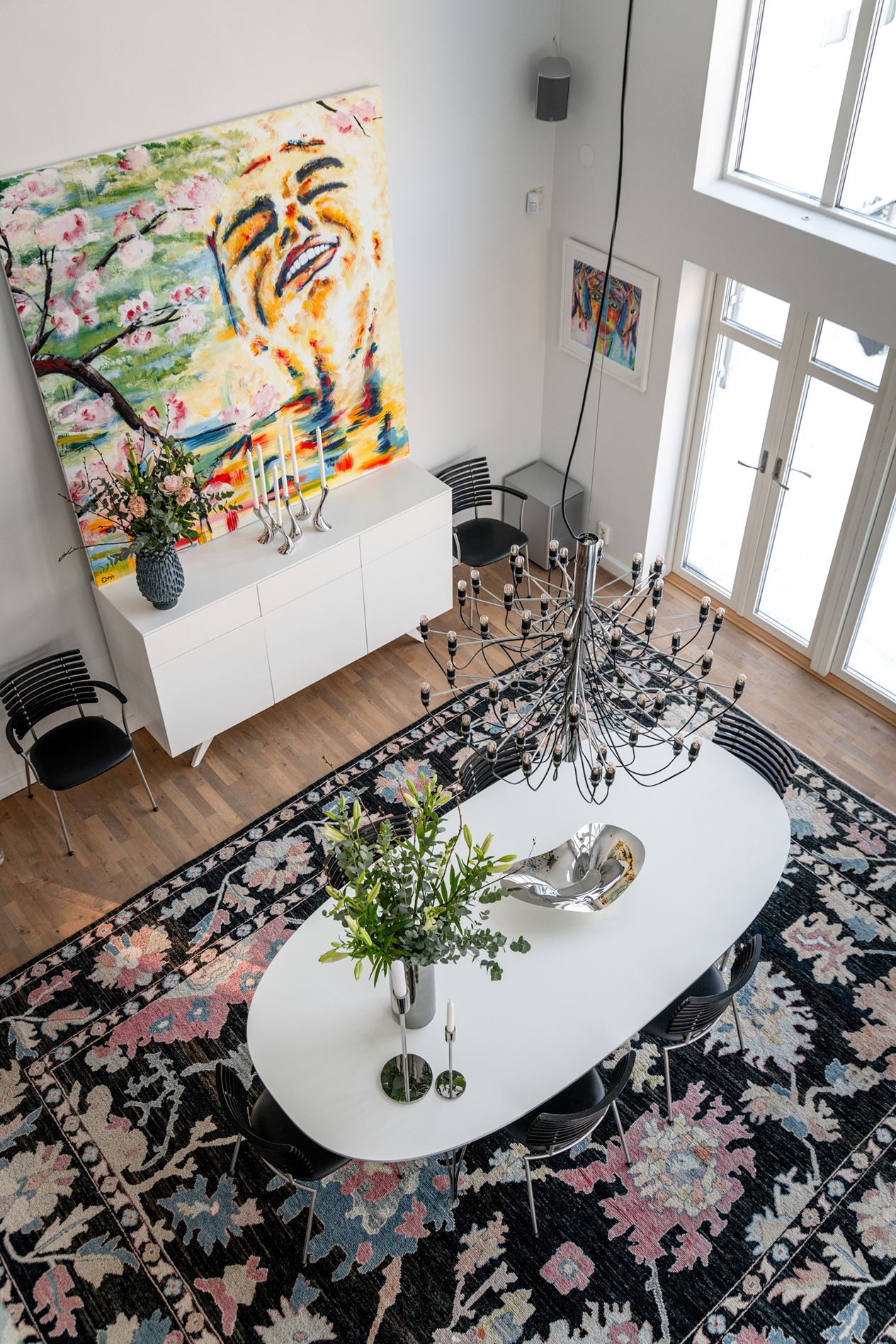 salon double hauteur pignon vitré décoration scandinave salon double hauteur pignon vitré décoration scandinave