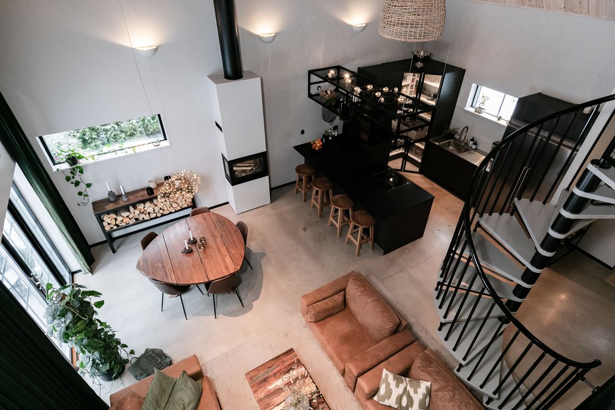 salon double hauteur maison en bois salon double hauteur maison en bois