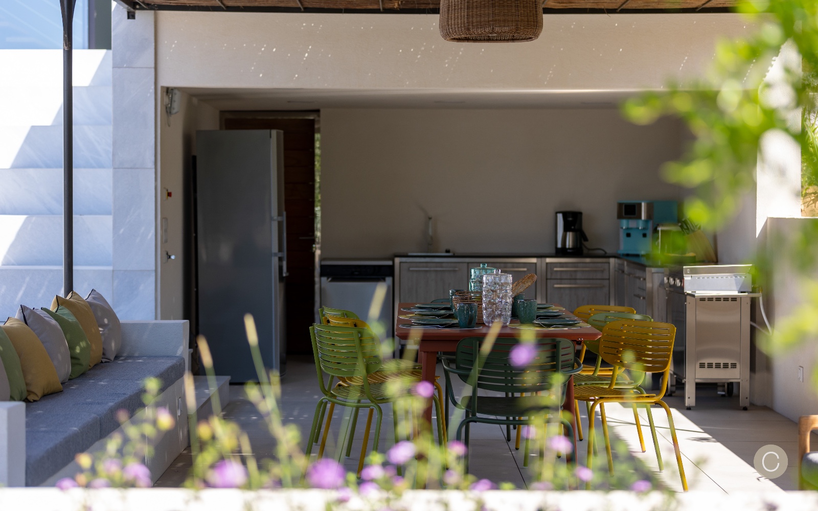 terrasse chambre maison contemporaine maison Corse