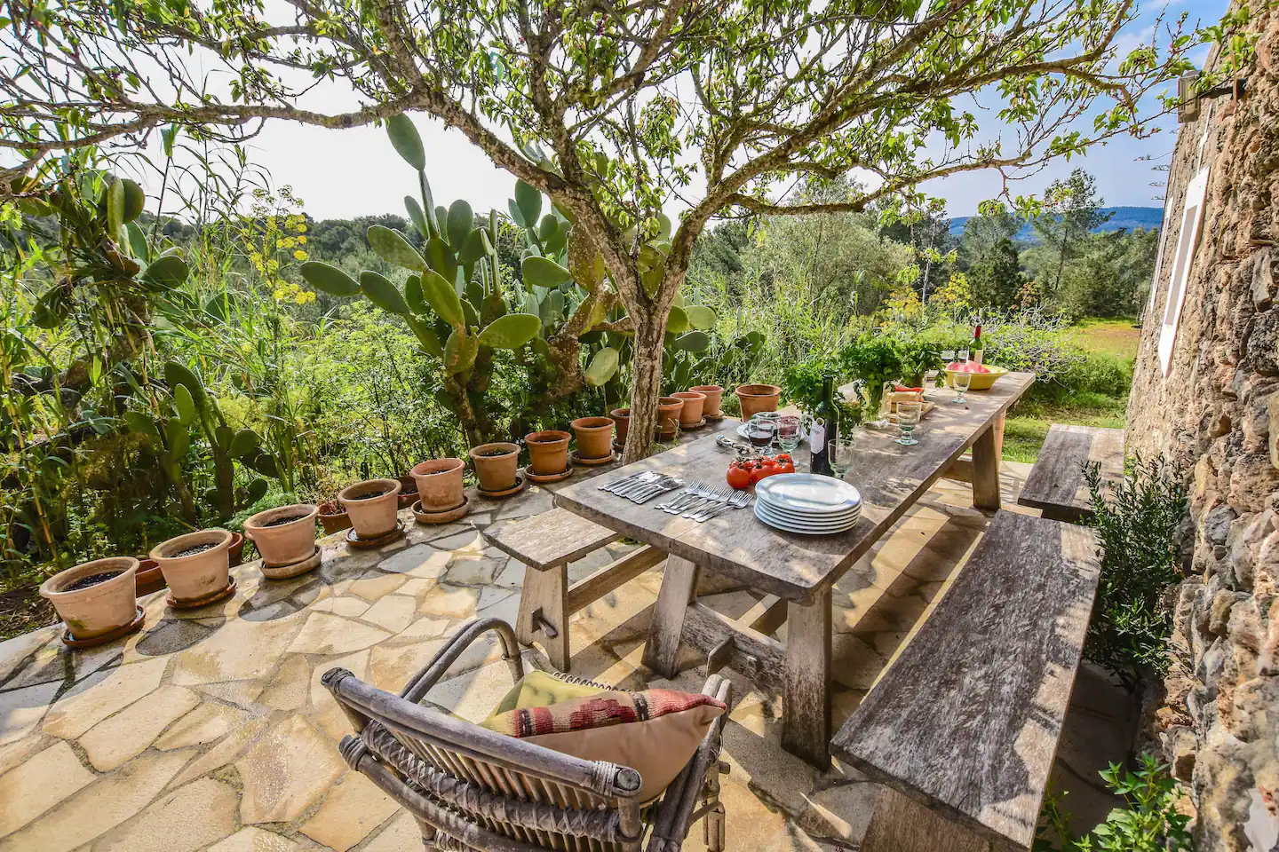 terrasse maison en pierres villa Can Felix Ibiza Airbnb terrasse maison en pierres villa Can Felix Ibiza Airbnb