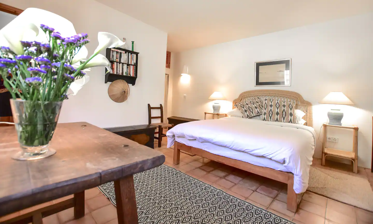 chambre décoration rustique chic villa Can Felix Ibiza Airbnb chambre décoration rustique chic villa Can Felix Ibiza Airbnb