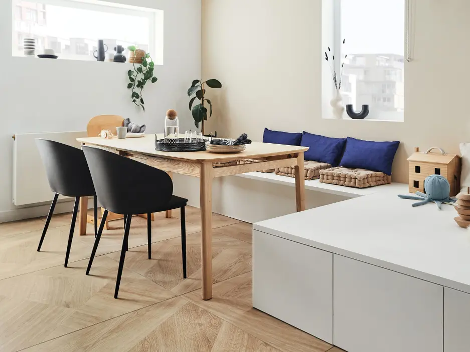 salle à manger avec banc sur mesure