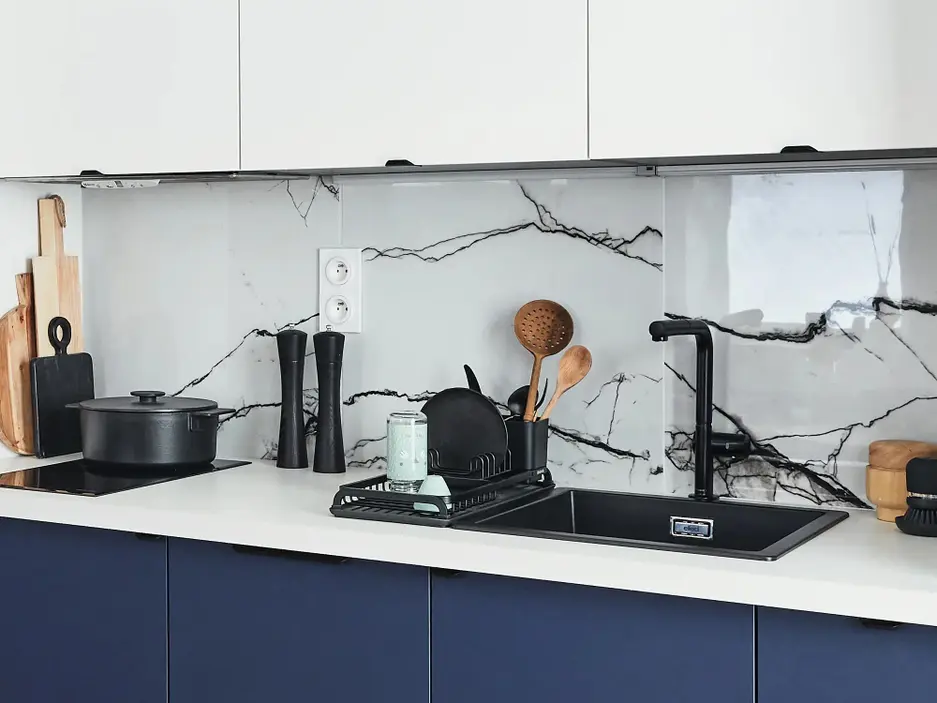 cuisine design bleue Leroy Merlin