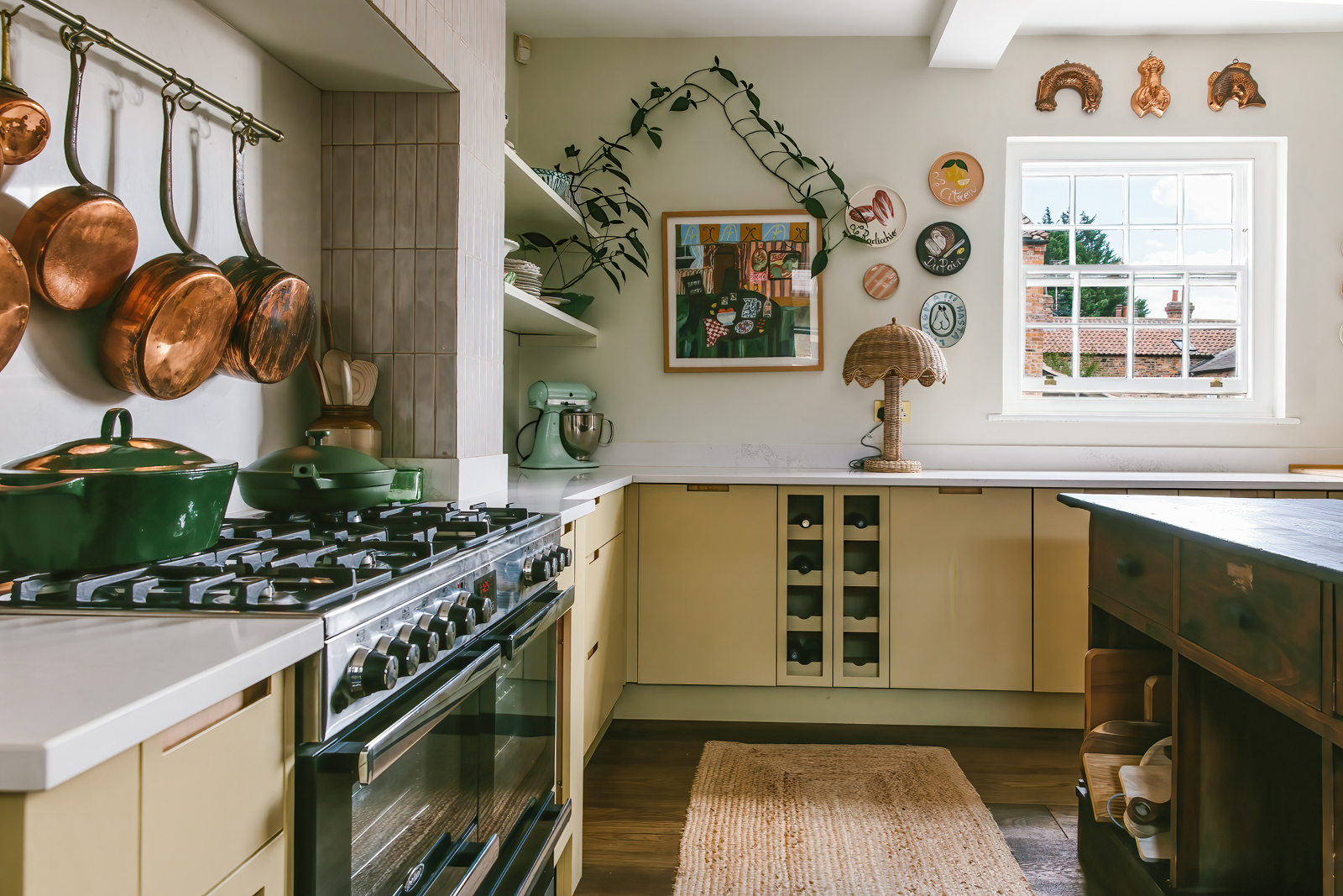 cuisine jaune maison rénovée