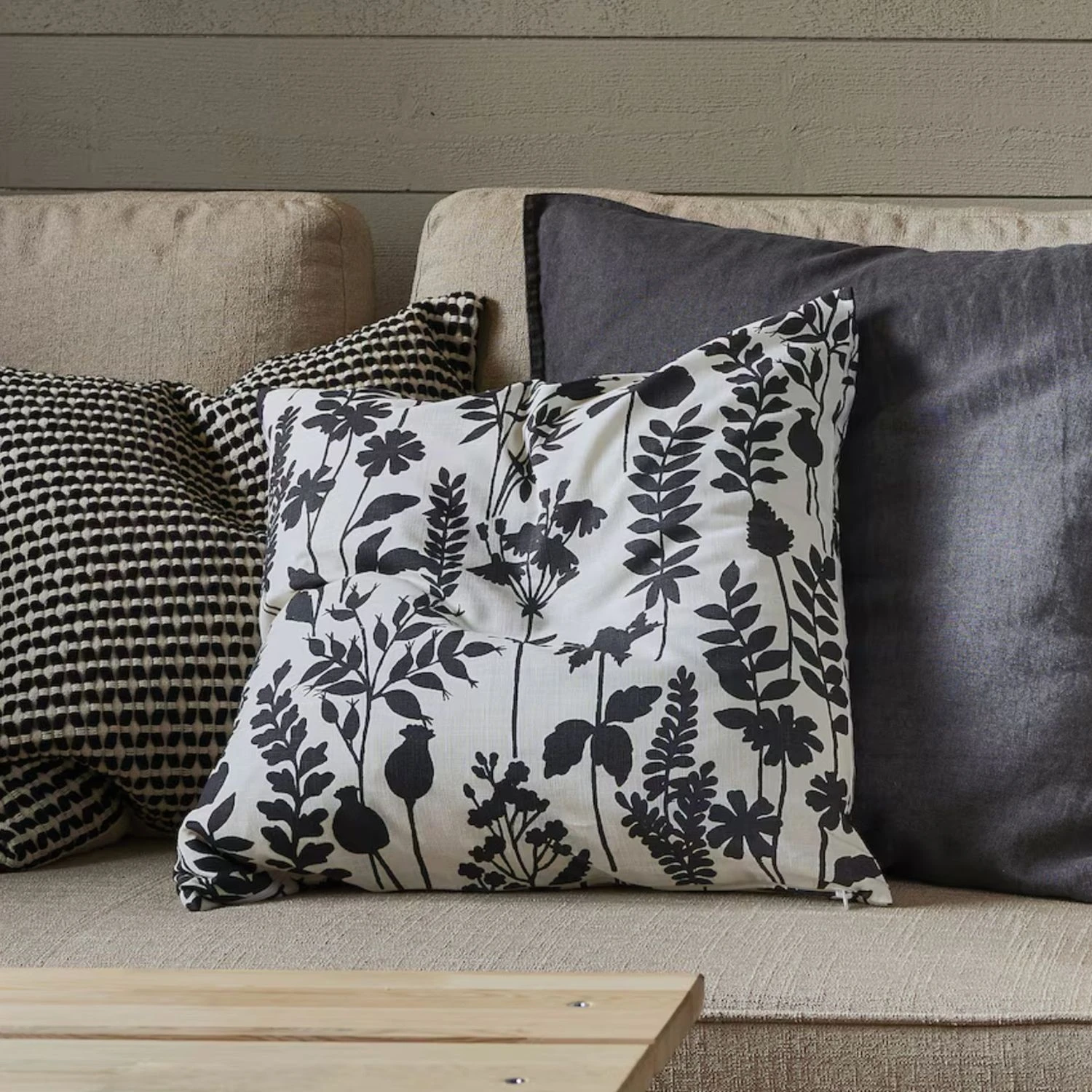 coussin fleuri