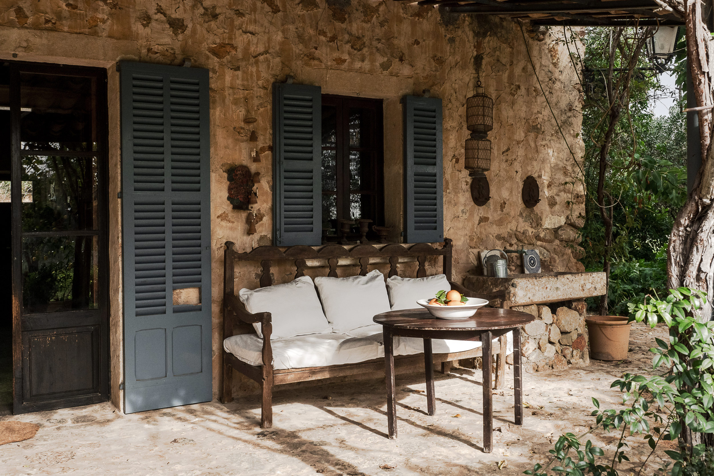 terrasse maison en pierres Majorque terrasse maison en pierres Majorque