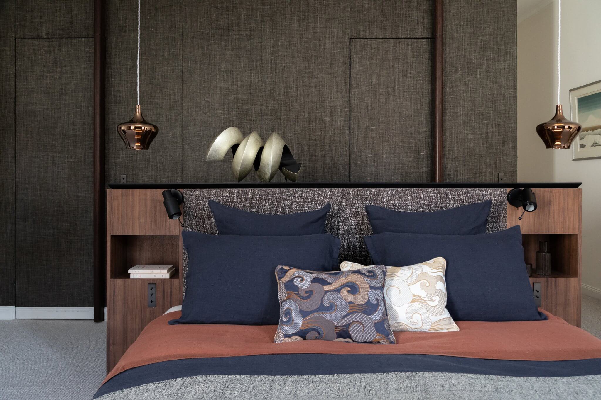 chambre décoration design appartement haussmannien Paris