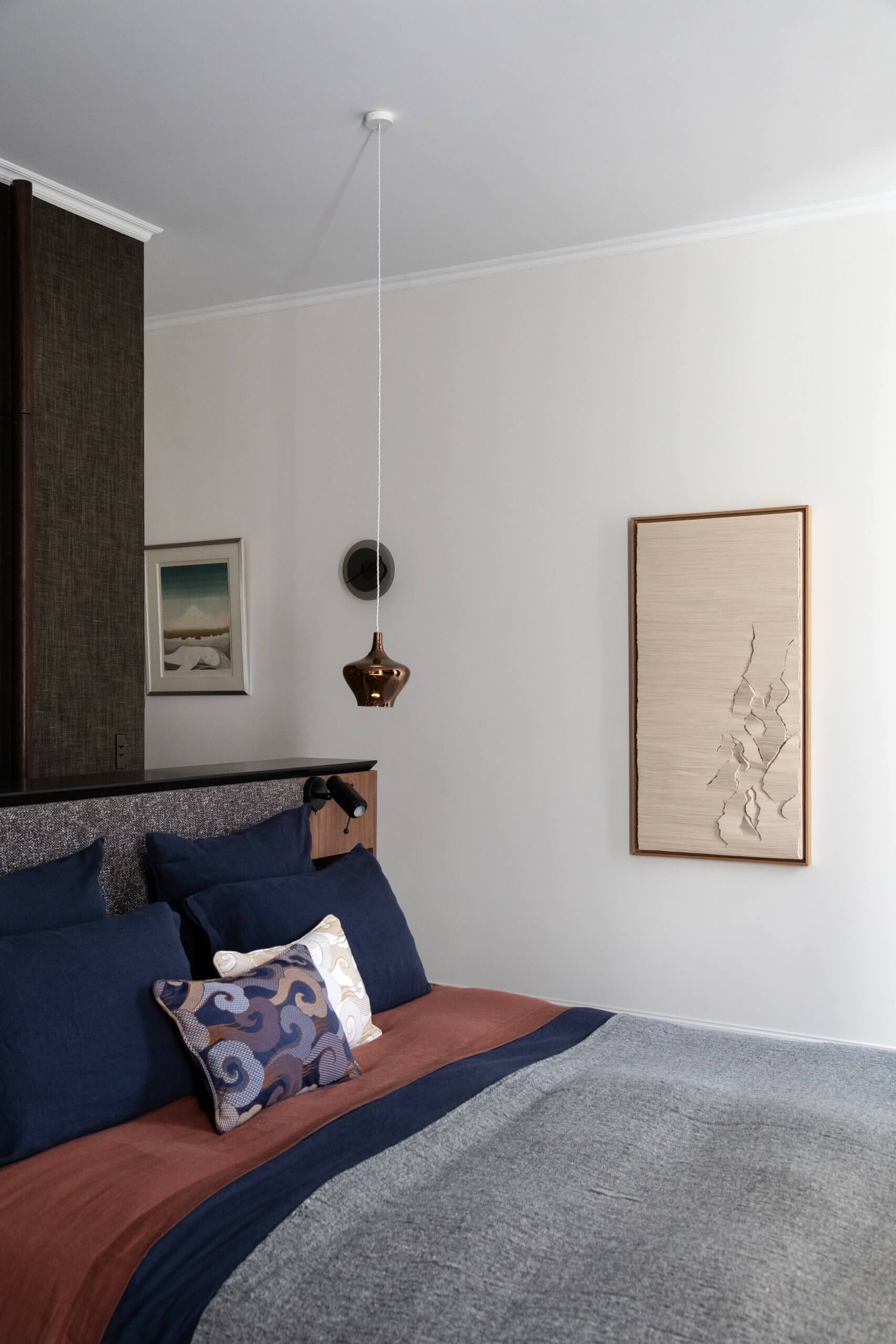 chambre décoration design appartement haussmannien Paris