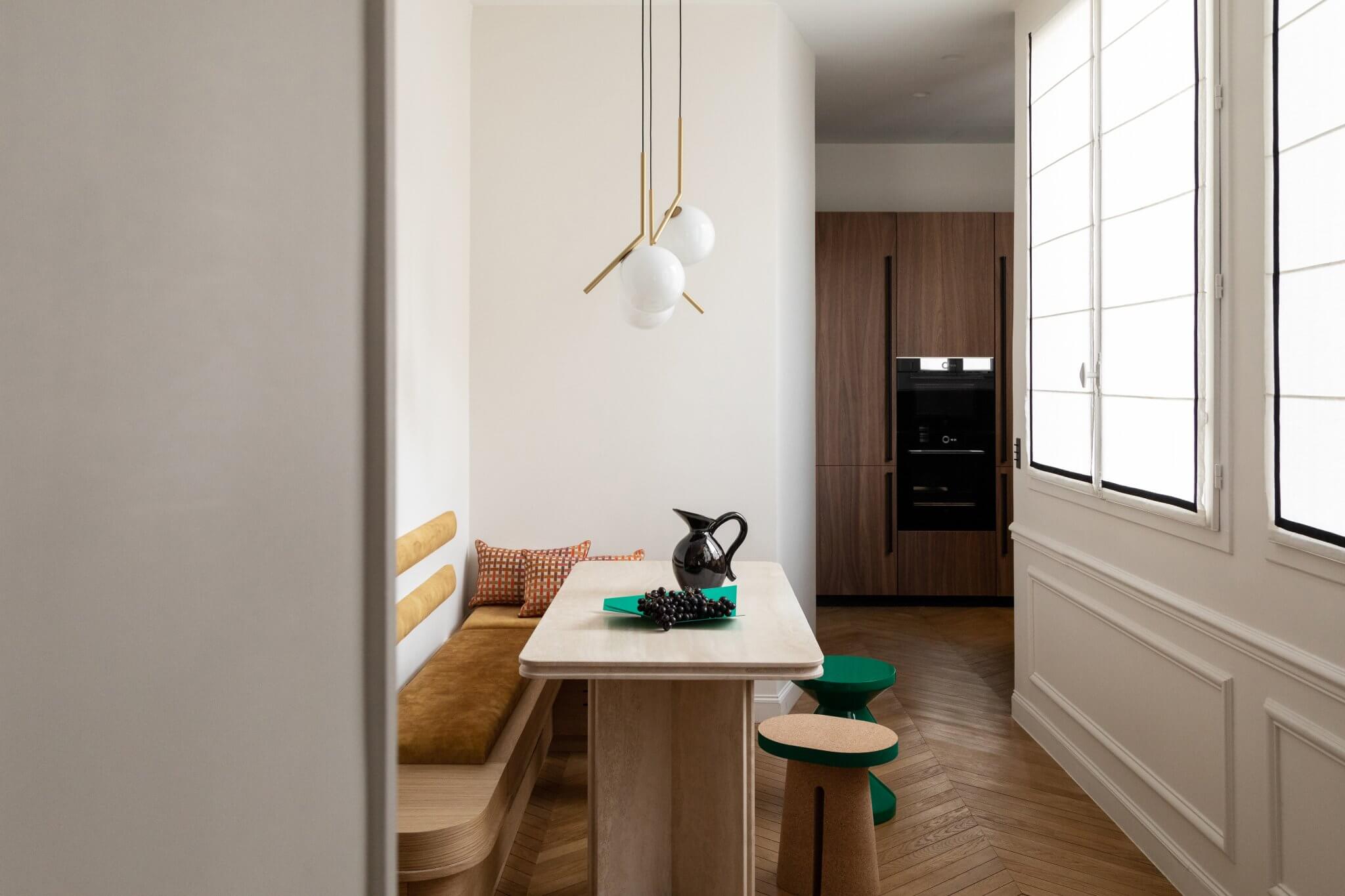 espace repas dans cuisine design