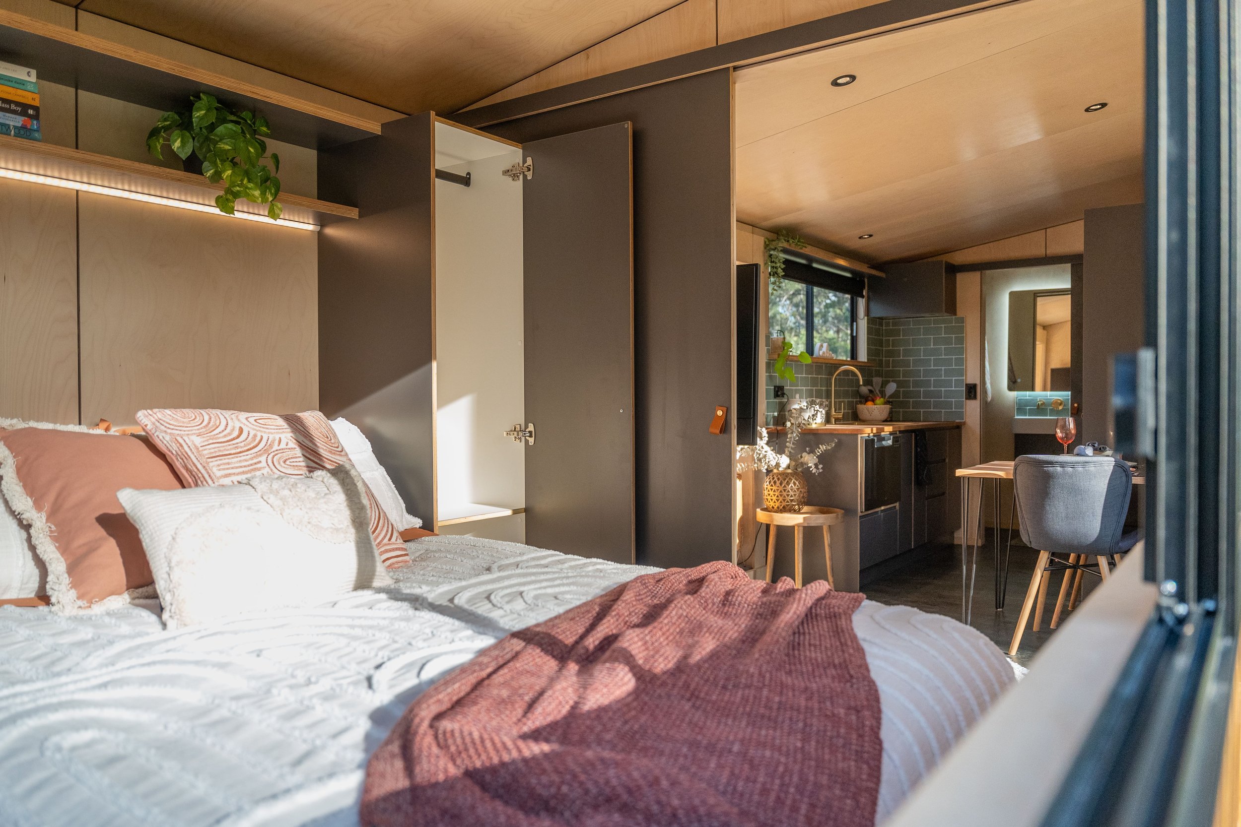 chambre tiny house 21m2 Häuslein modèle Luna chambre tiny house 21m2 Häuslein modèle Luna