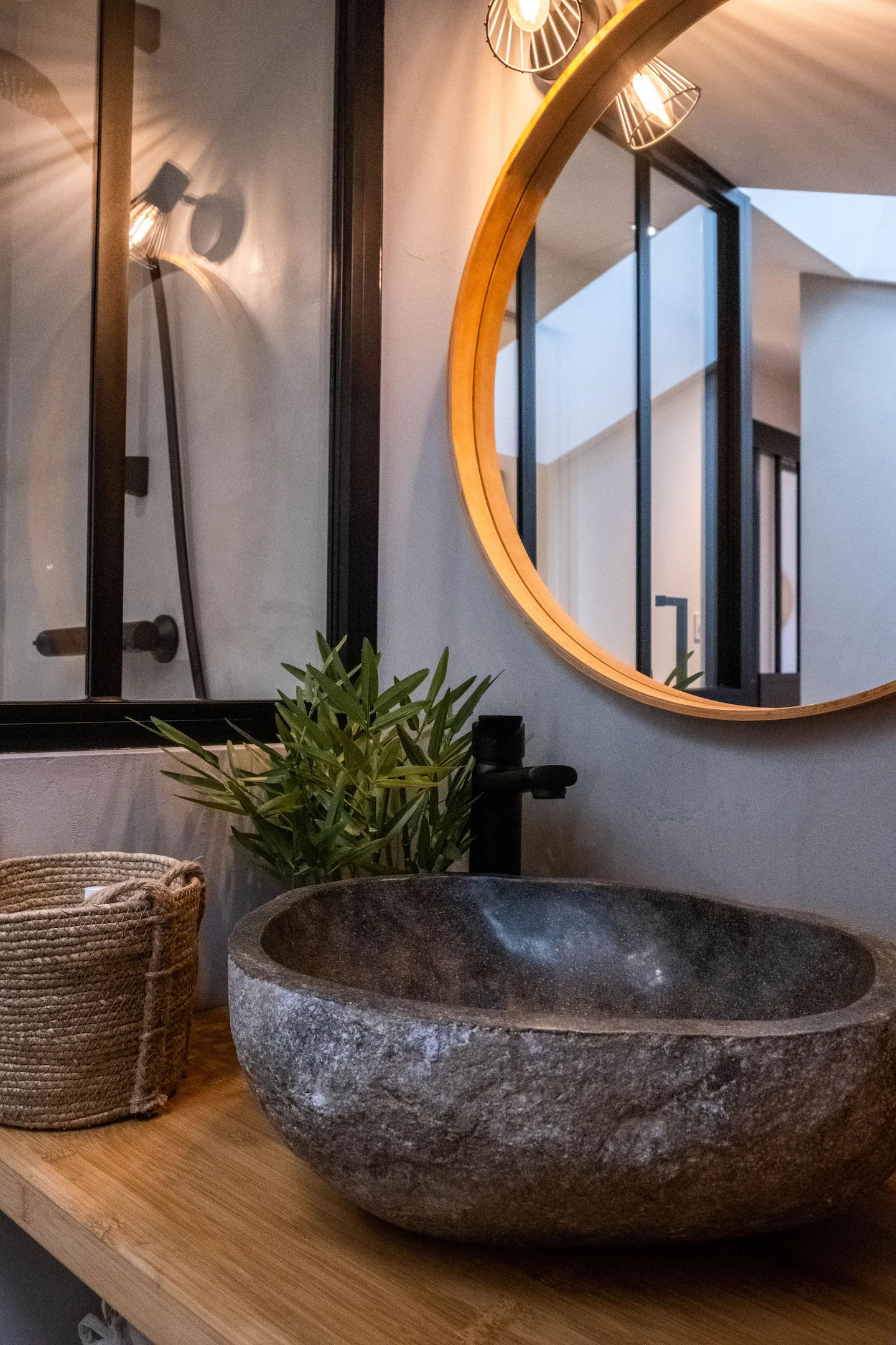 salle de bain avec vasque pierre grise salle de bain avec vasque pierre grise