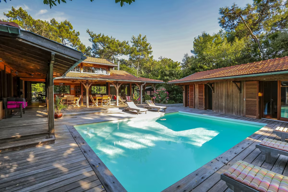 maison en bois Cap Ferret avec piscine maison en bois Cap Ferret avec piscine