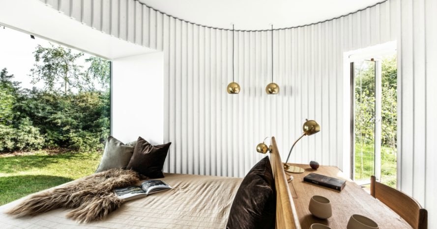 chambre arrondie maison architecte Danemark Jan Henrik Jansen 