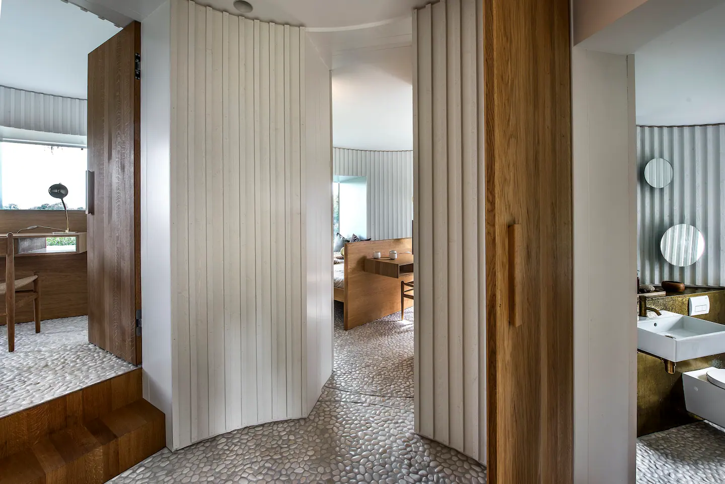 entrée arrondie maison architecte Danemark Jan Henrik Jansen 