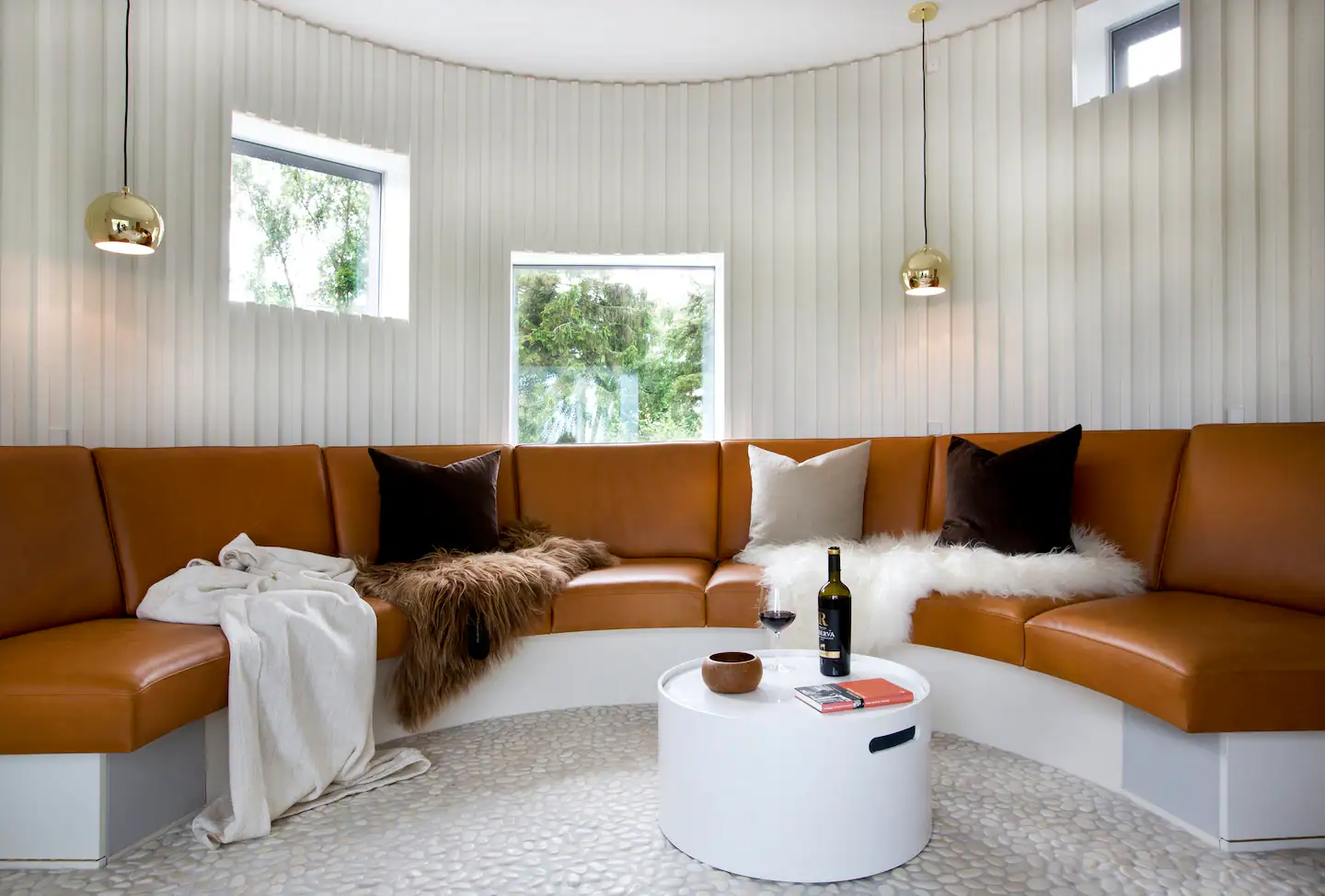 salon arrondi maison architecte Danemark Jan Henrik Jansen 