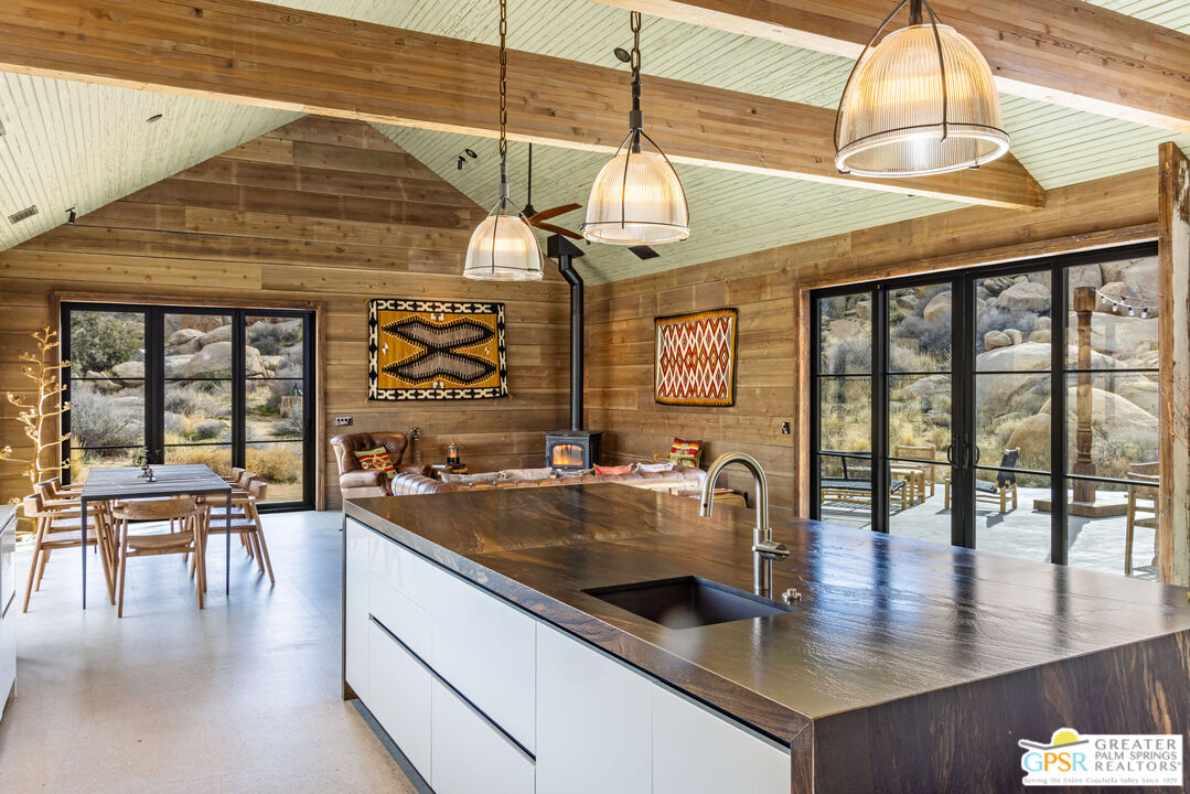 cuisine ouverte maison en bois
