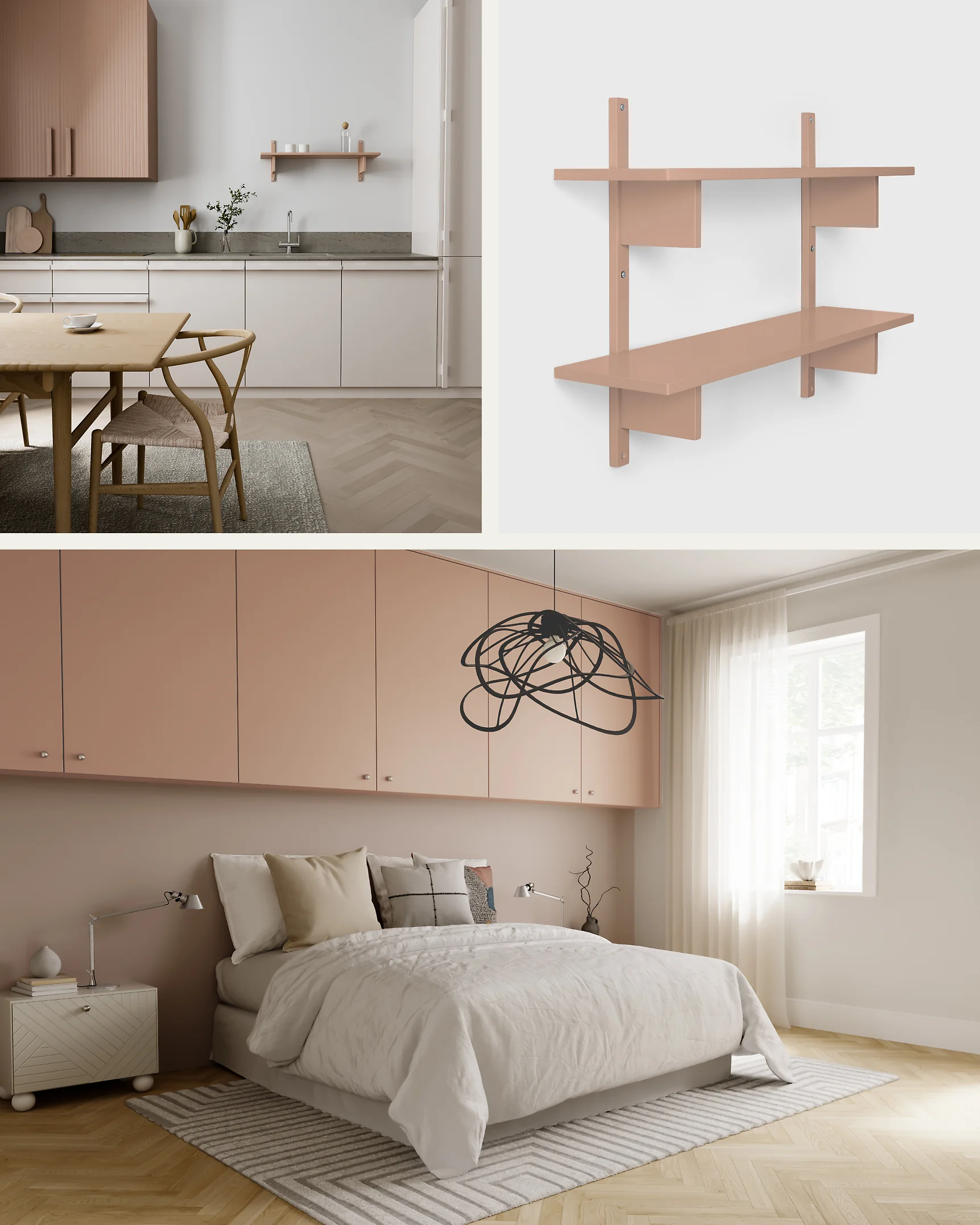 cuisine et chambre terracotta mobilier upgradé par Superfront
