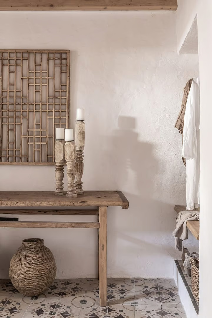 salon sol en carreaux de ciment anciens