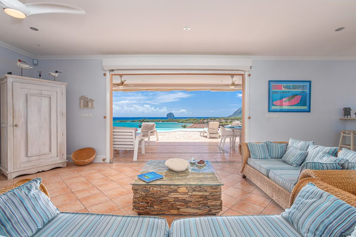 salon vue mer maison de vacances Abritel Antilles salon vue mer maison de vacances Abritel Antilles