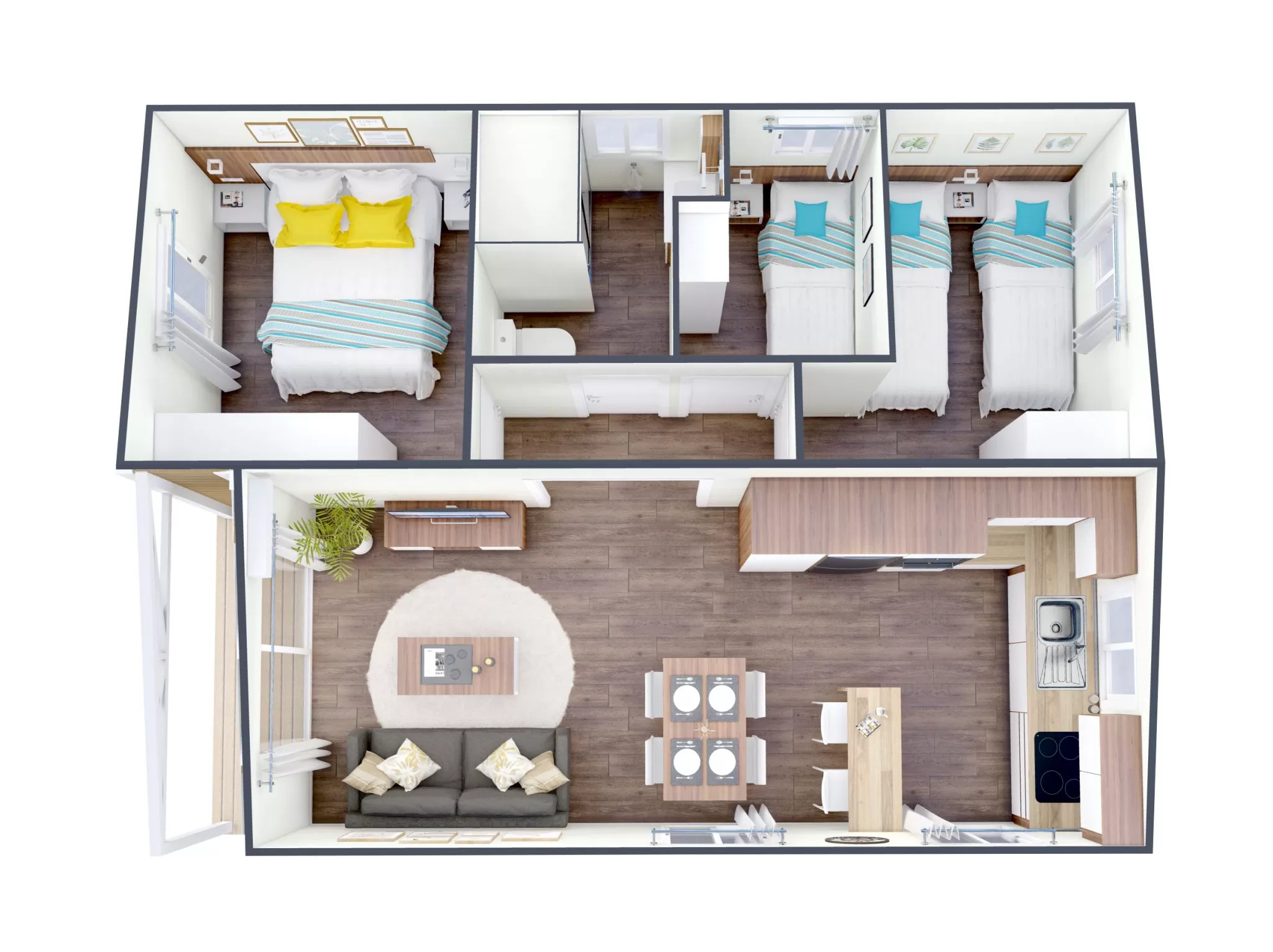 plan petite maison 53m2