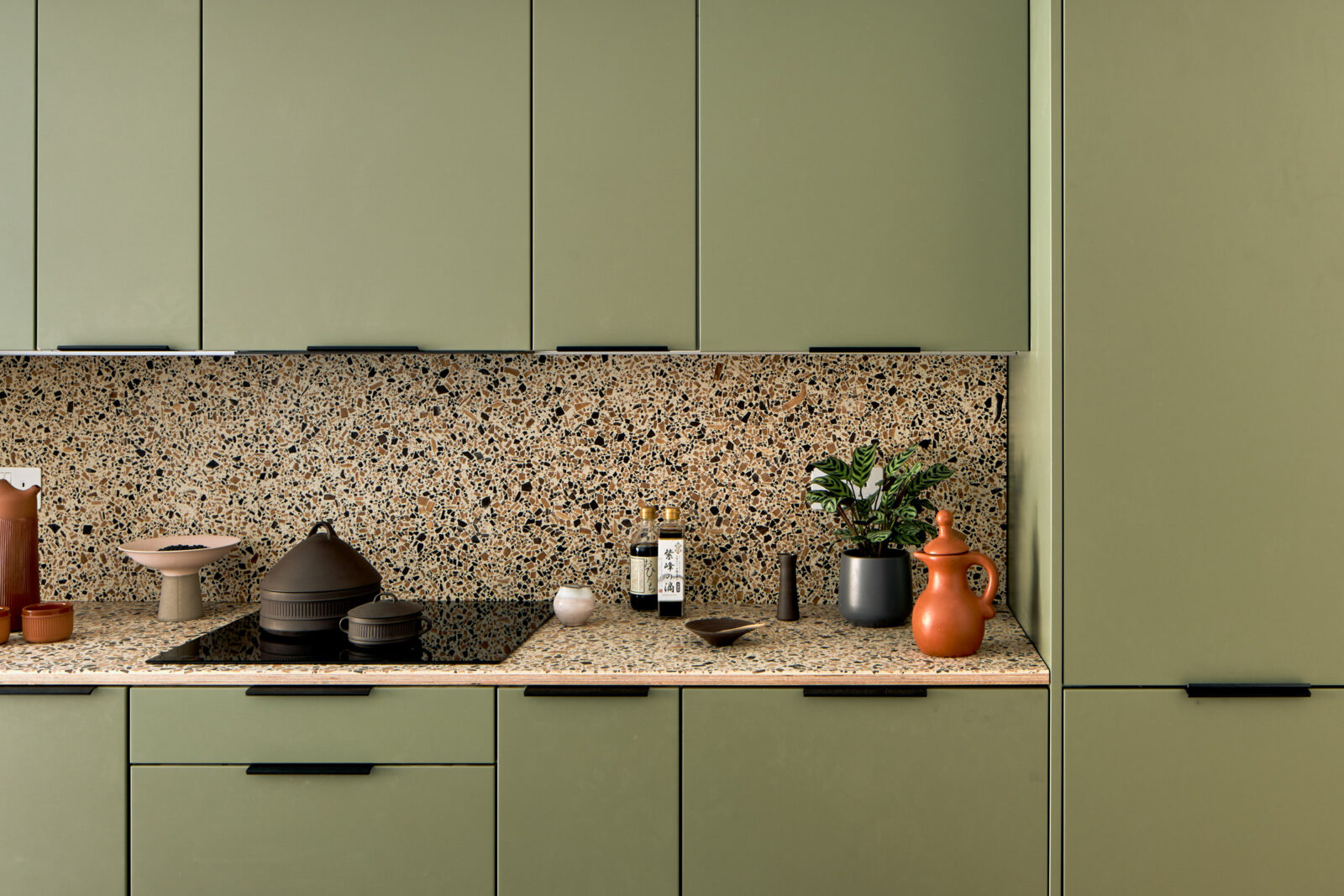 cuisine verte et terrazzo cuisine verte et terrazzo