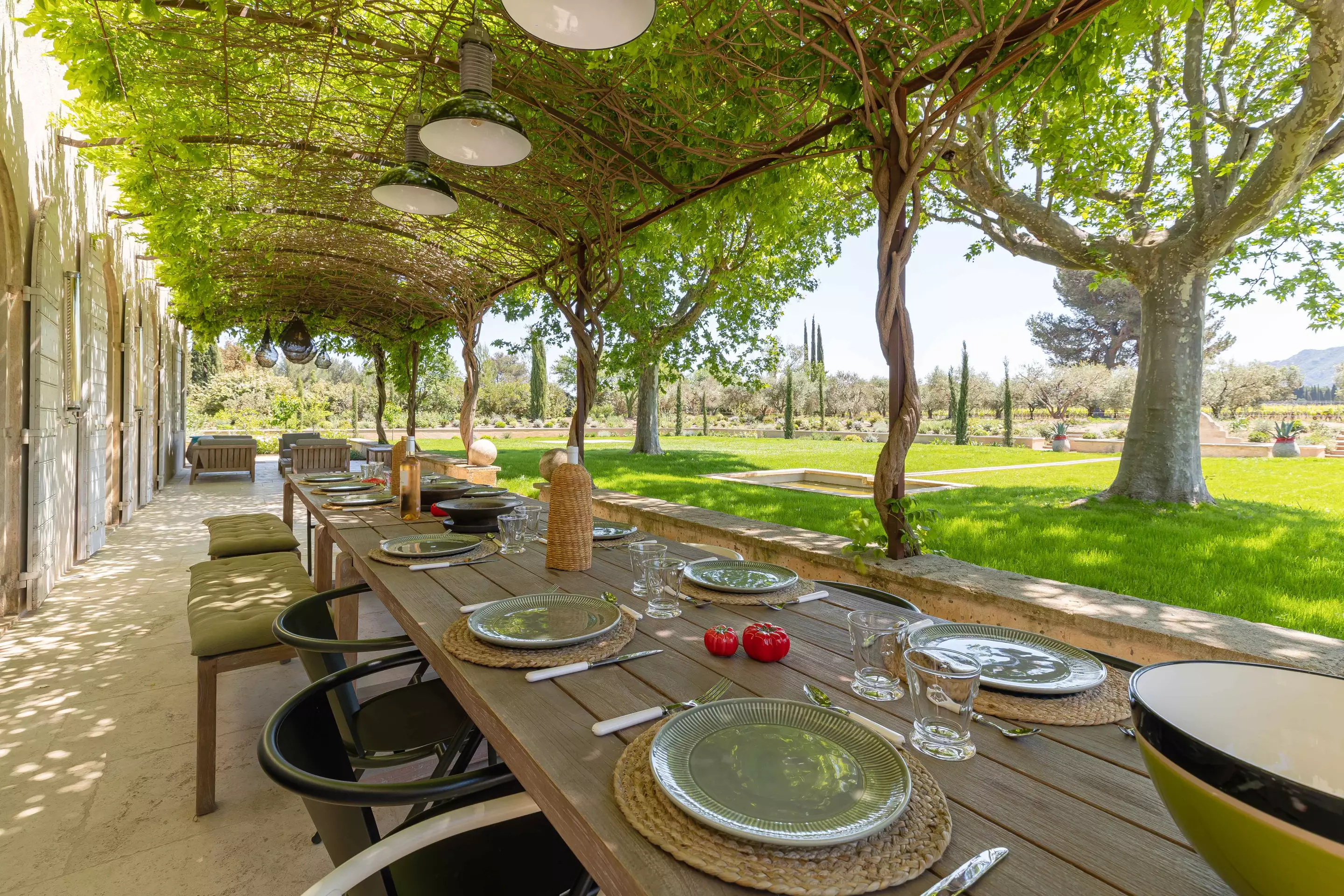 terrasse avec pergola maison Provence Bastide Bellavista terrasse avec pergola maison Provence Bastide Bellavista