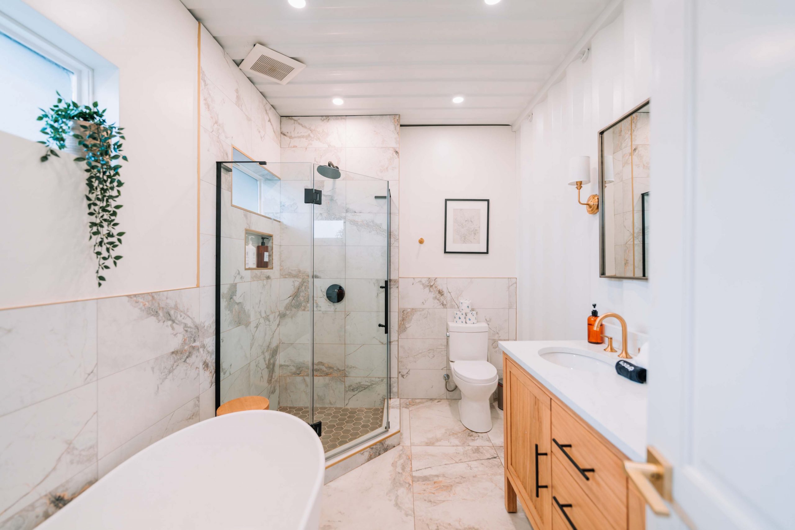 salle de bain marbre