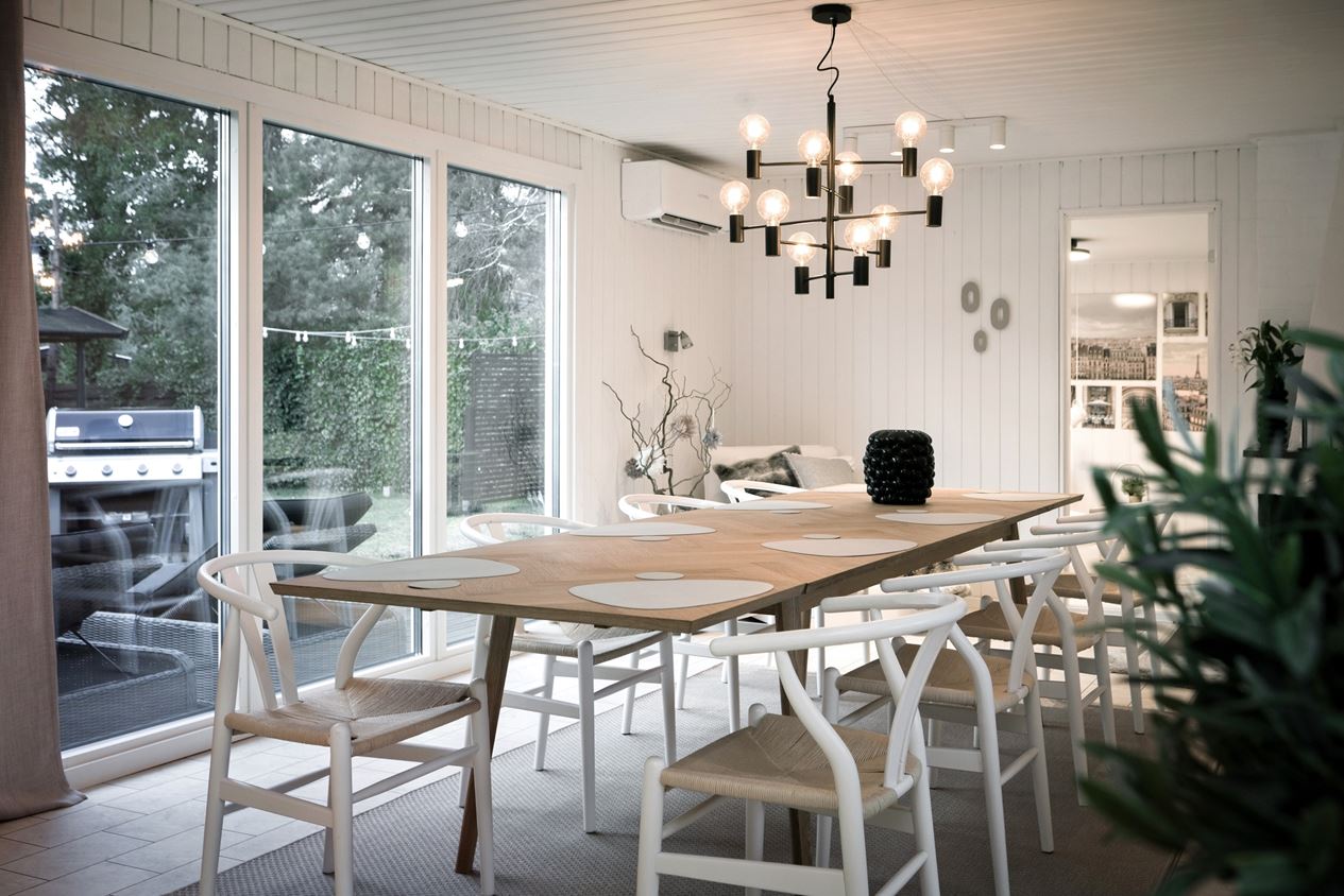 salle à manger chaise wishbone blanche décoration scandinave salle à manger chaise wishbone blanche décoration scandinave