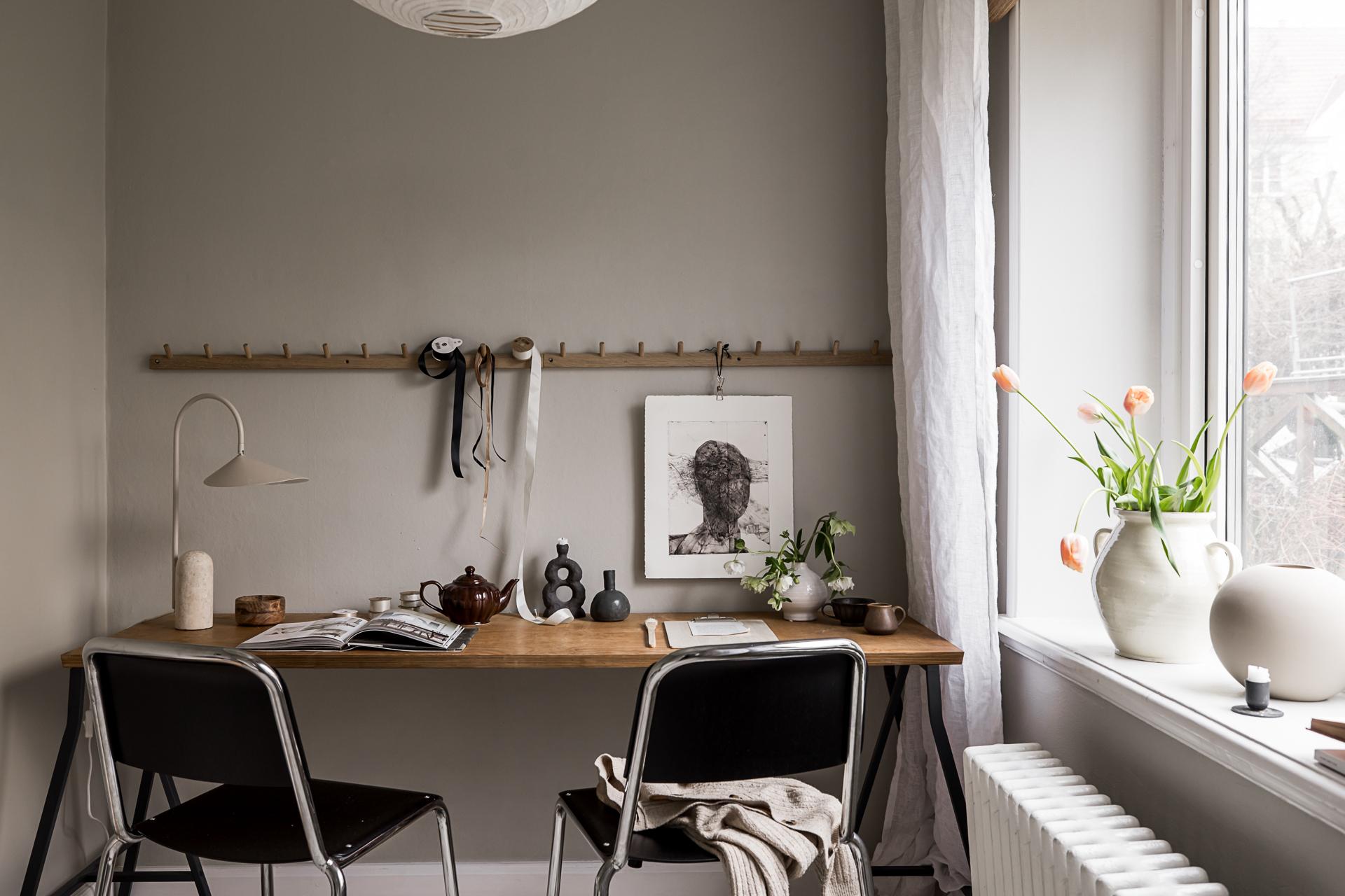 bureau mur gris décoration scandinave bureau mur gris décoration scandinave