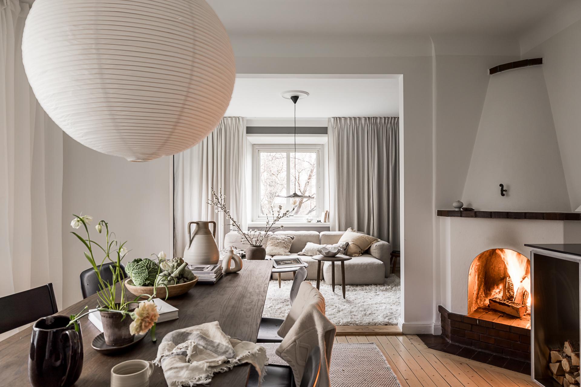 salon avec cheminée trois-pièces de 57m2 décoration scandinave salon avec cheminée trois-pièces de 57m2 décoration scandinave