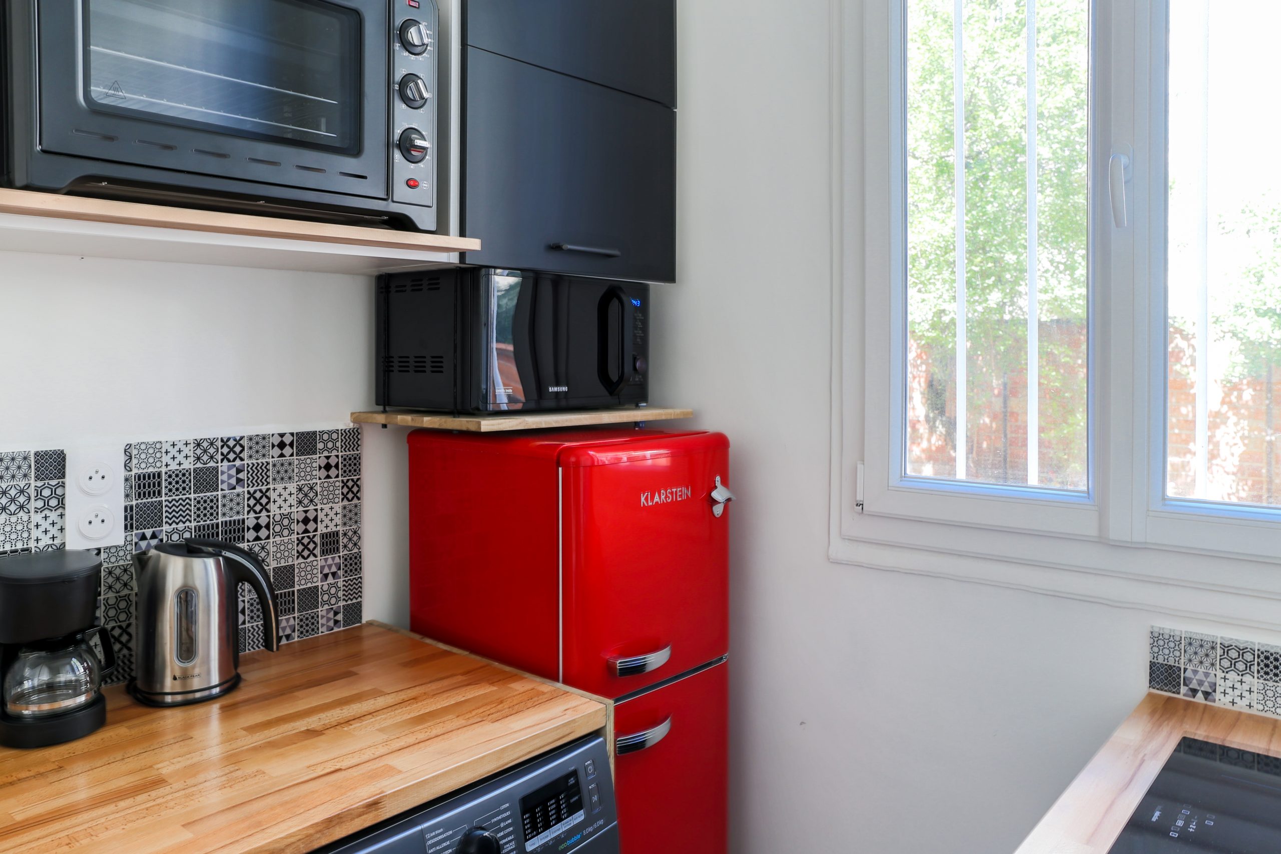 cuisine studio Paris 24m2 dans ancienne loge