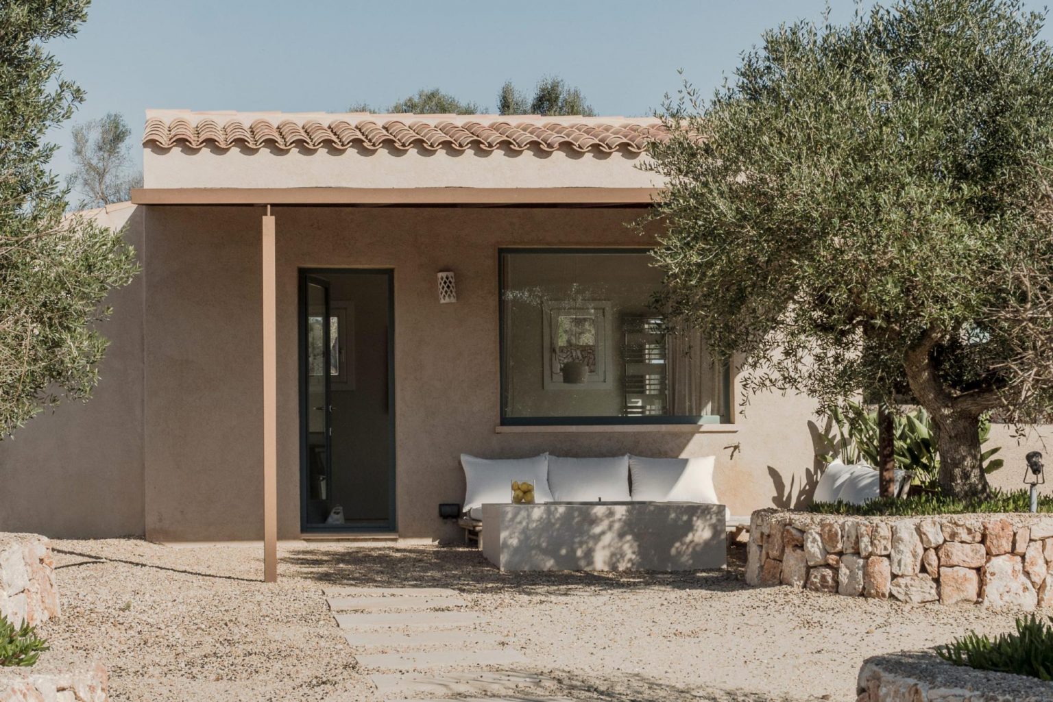terrasse maison en pierres