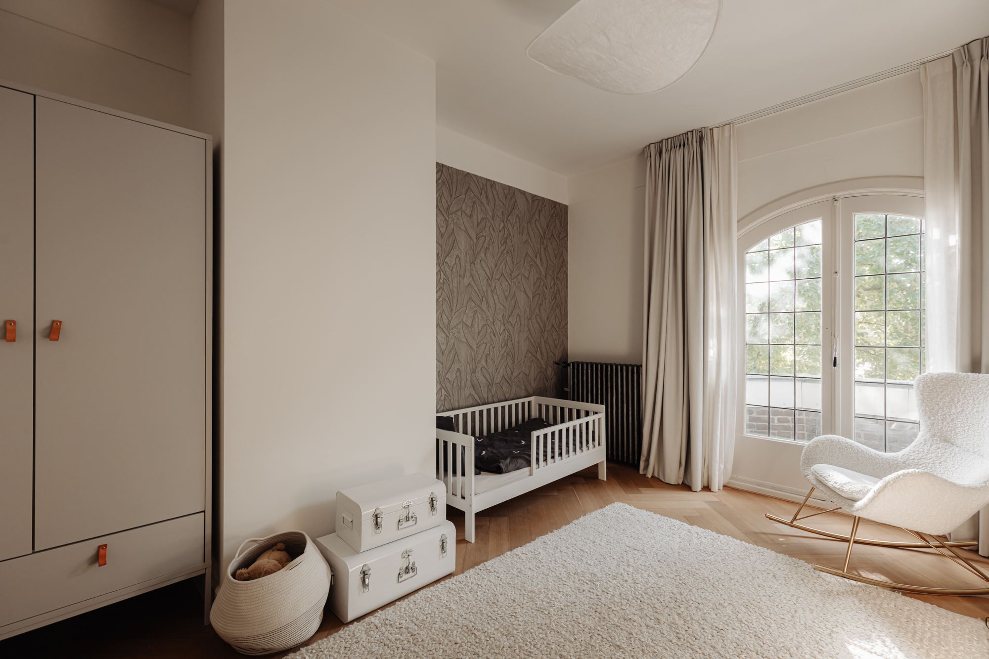 chambre d chambre d'enfant décoration design beige