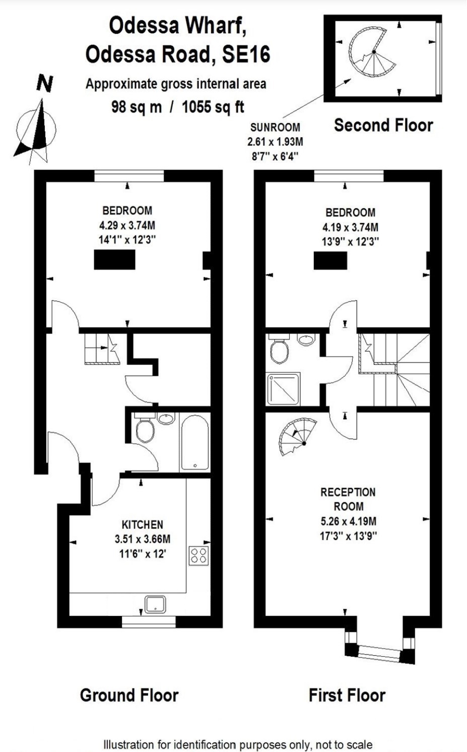 plan maison de ville 98m2 style loft