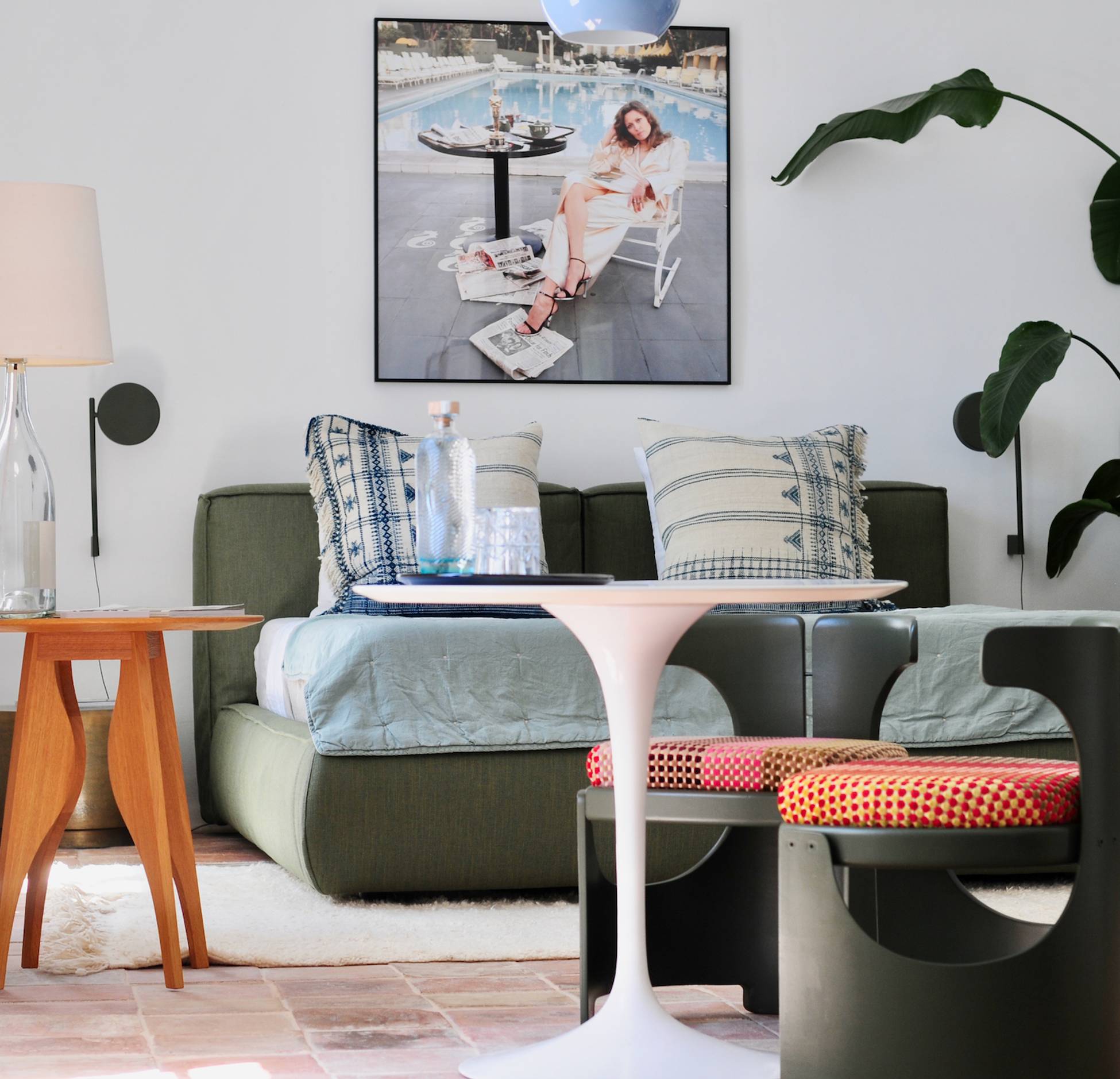 chambre décoration vintage mid-century Maison Duroy