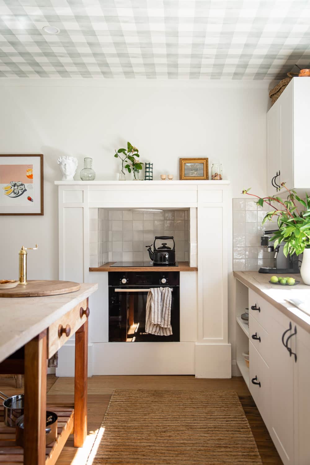 cuisine blanche décoration rustique chic Millington cuisine blanche décoration rustique chic Millington' s House