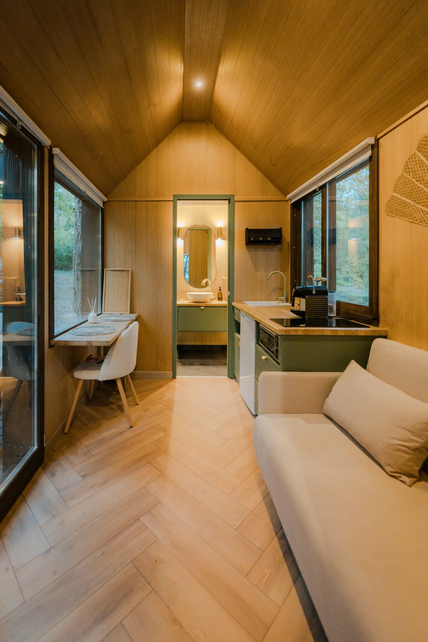 cuisine et salle de bain mini maison 18m2 Pampa Lodge