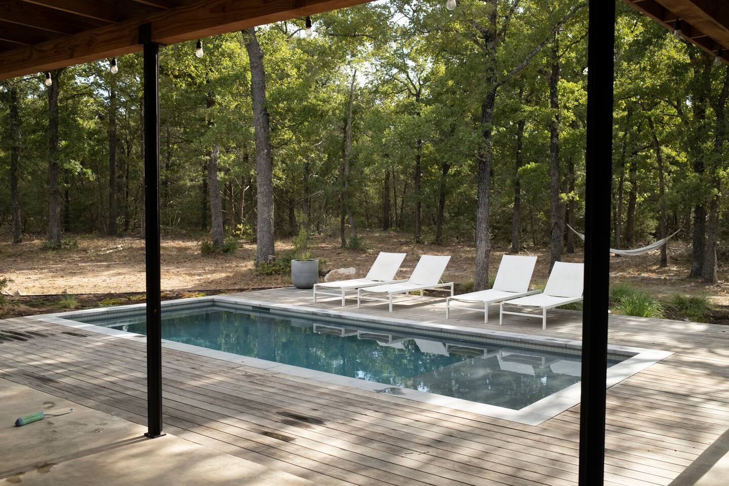 jardin avec piscine maison en bois Texas la Page House jardin avec piscine maison en bois Texas la Page House