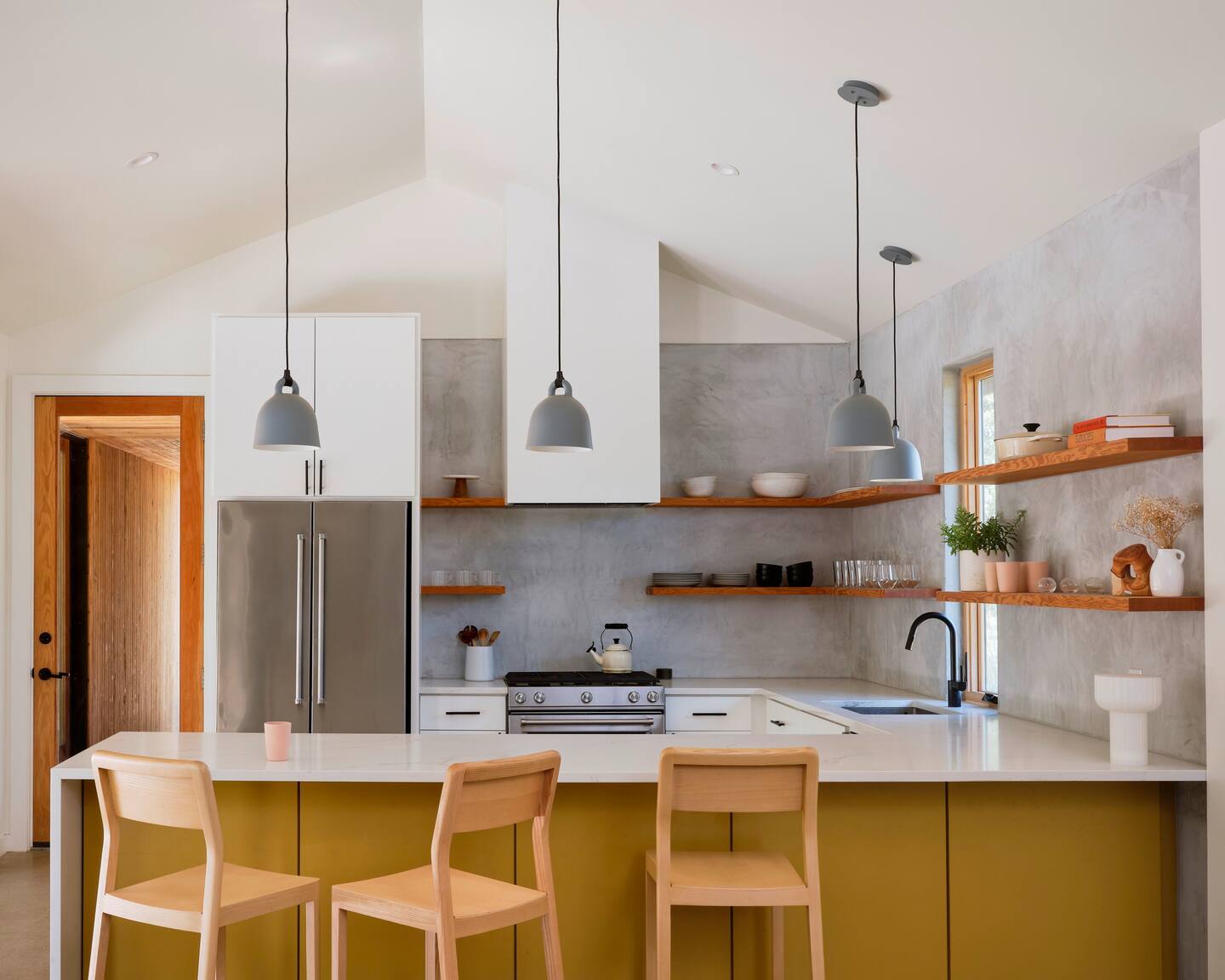 cuisine ouverte maison en bois Texas la Page House cuisine ouverte maison en bois Texas la Page House