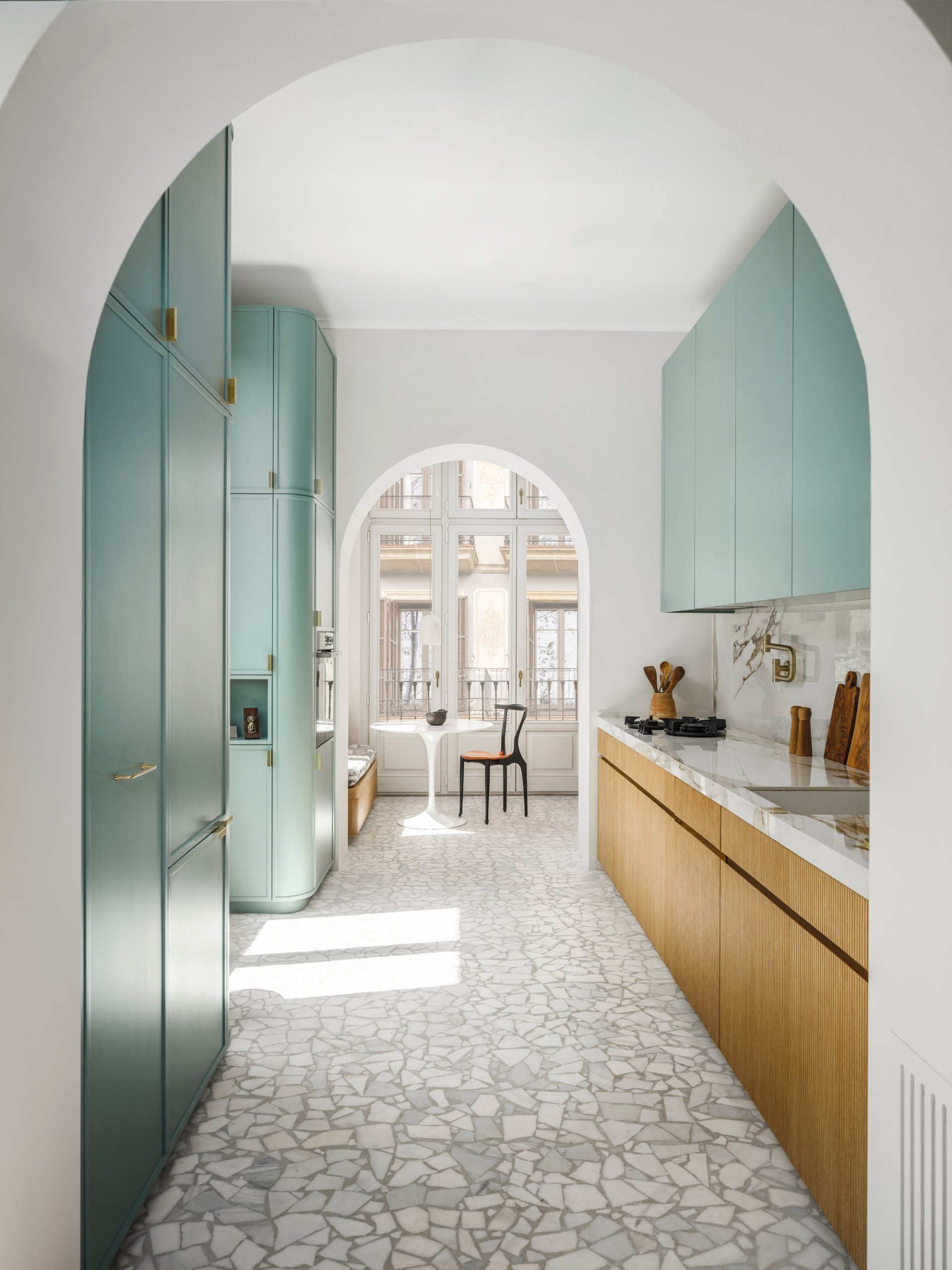 cuisine design verte et bois cuisine design verte et bois