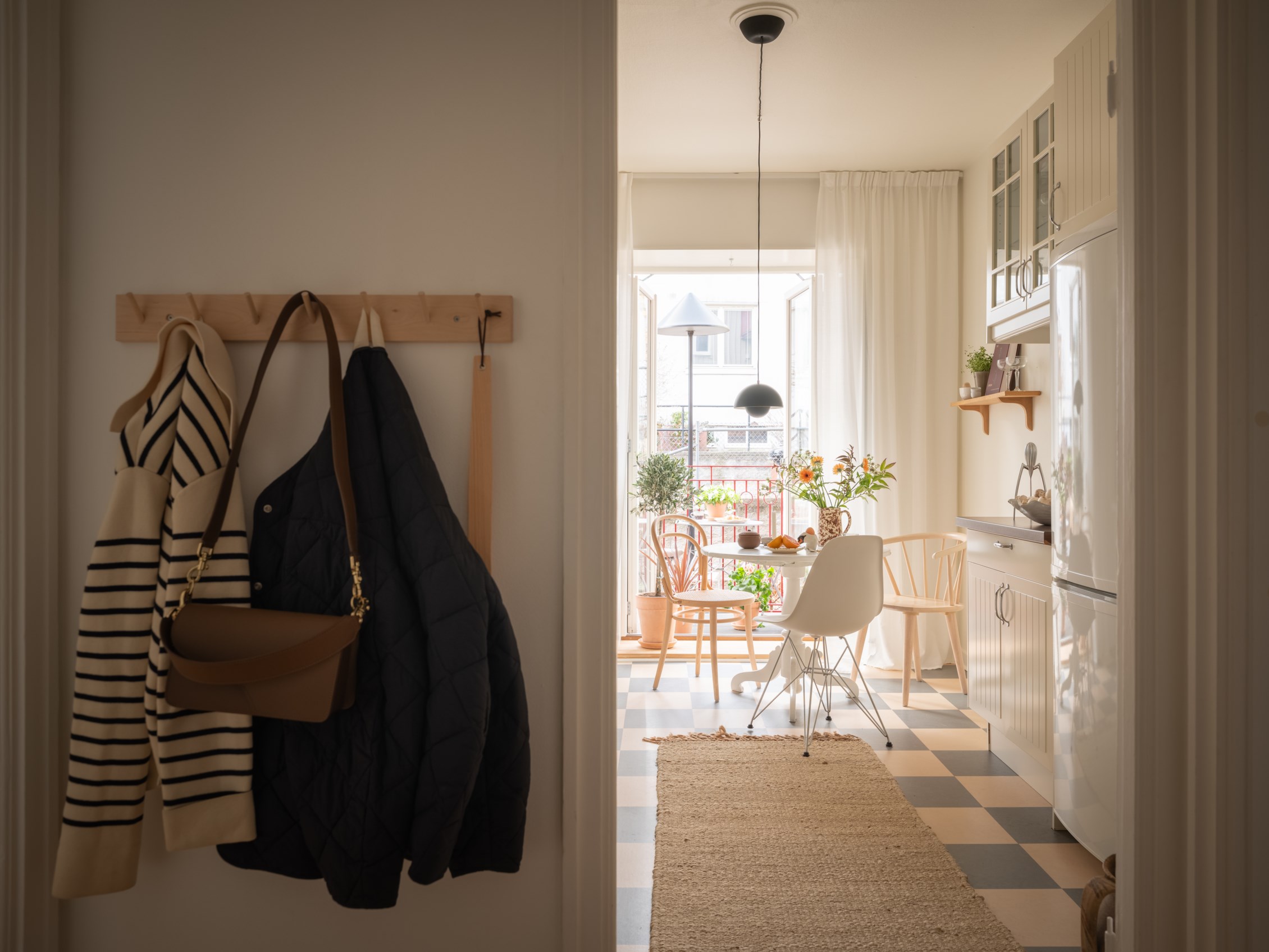 entrée studio 37m2 décoration scandinave