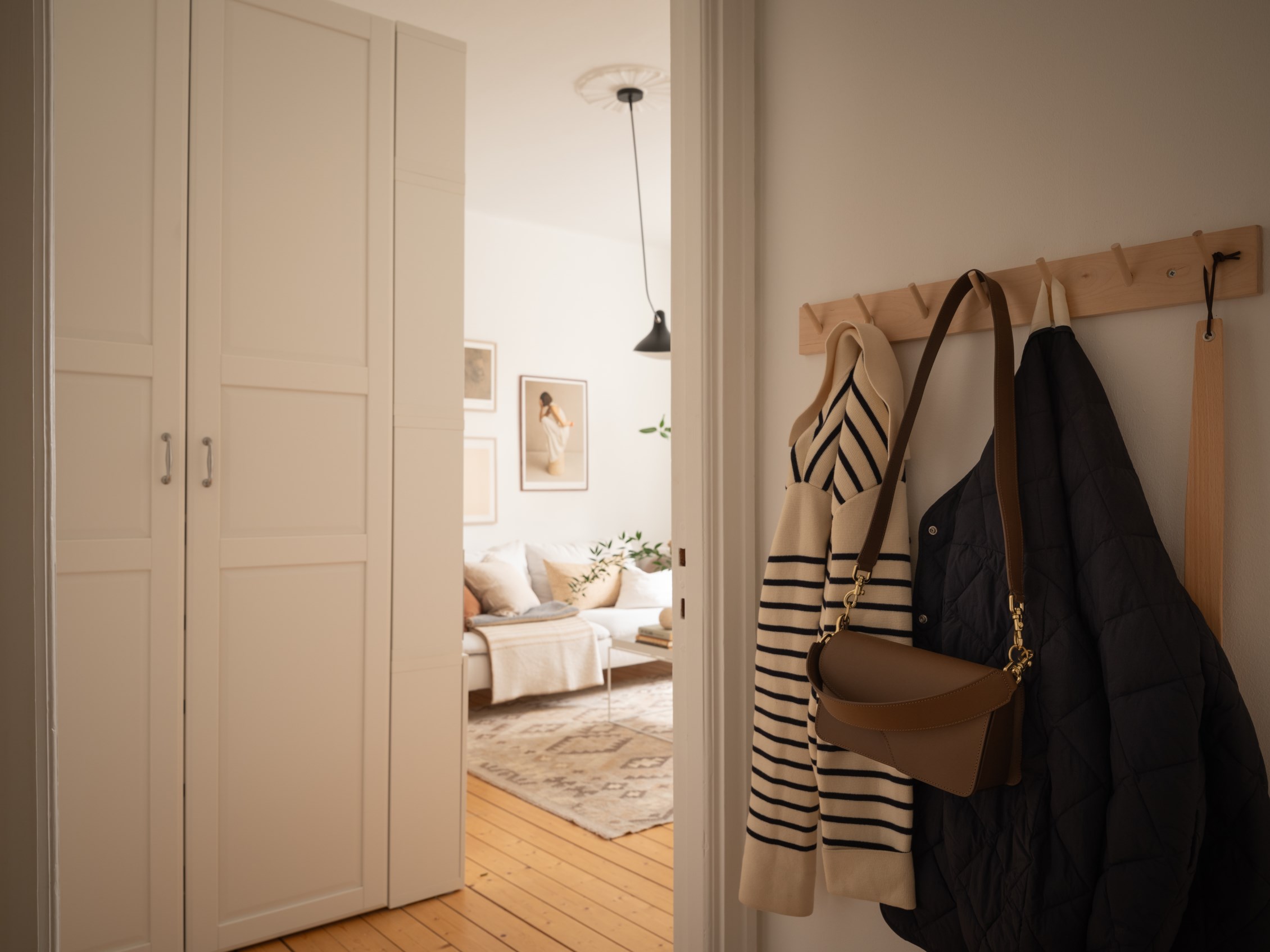 entrée studio 37m2 décoration scandinave