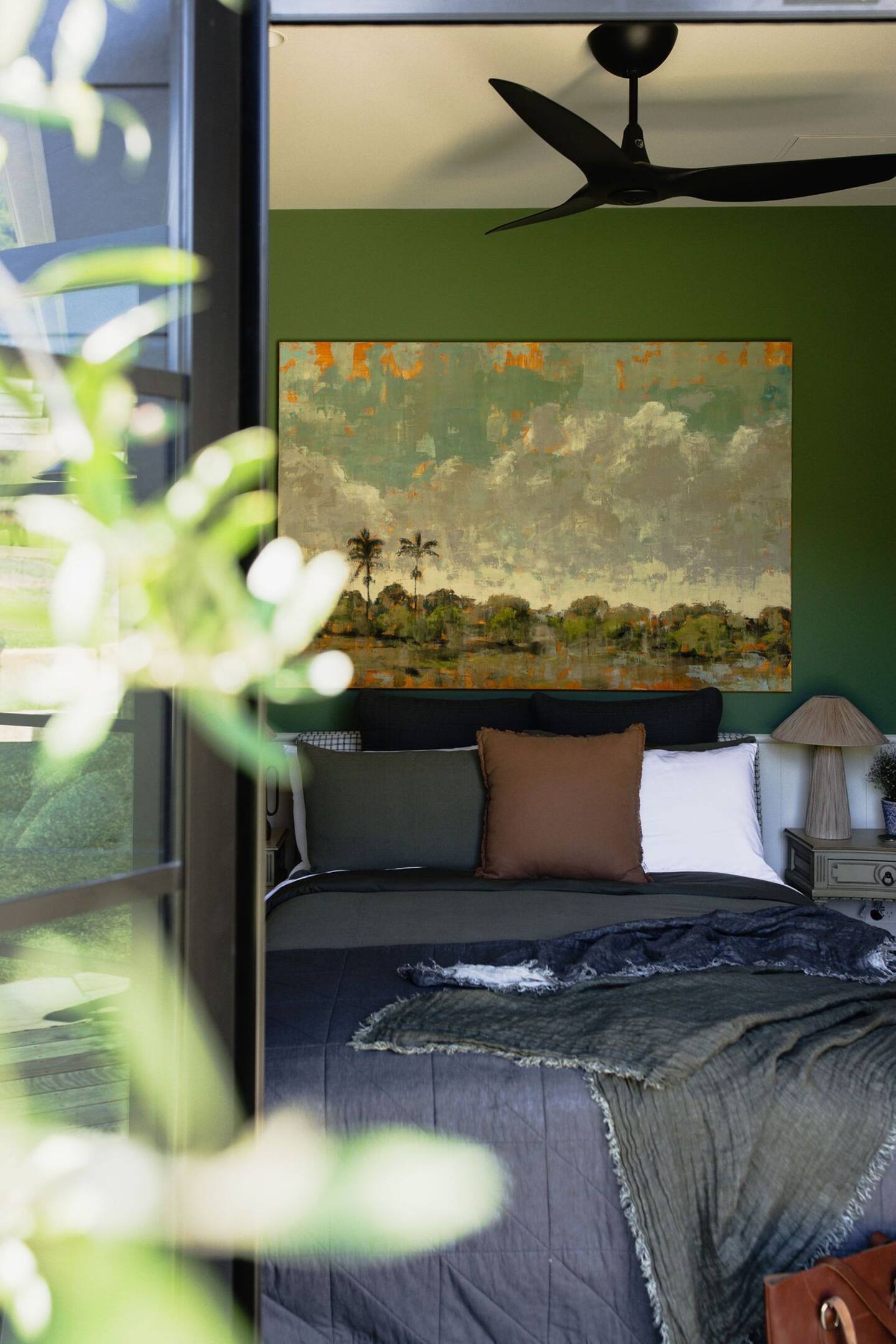 chambre mur vert décoration rustique chic chambre mur vert décoration rustique chic