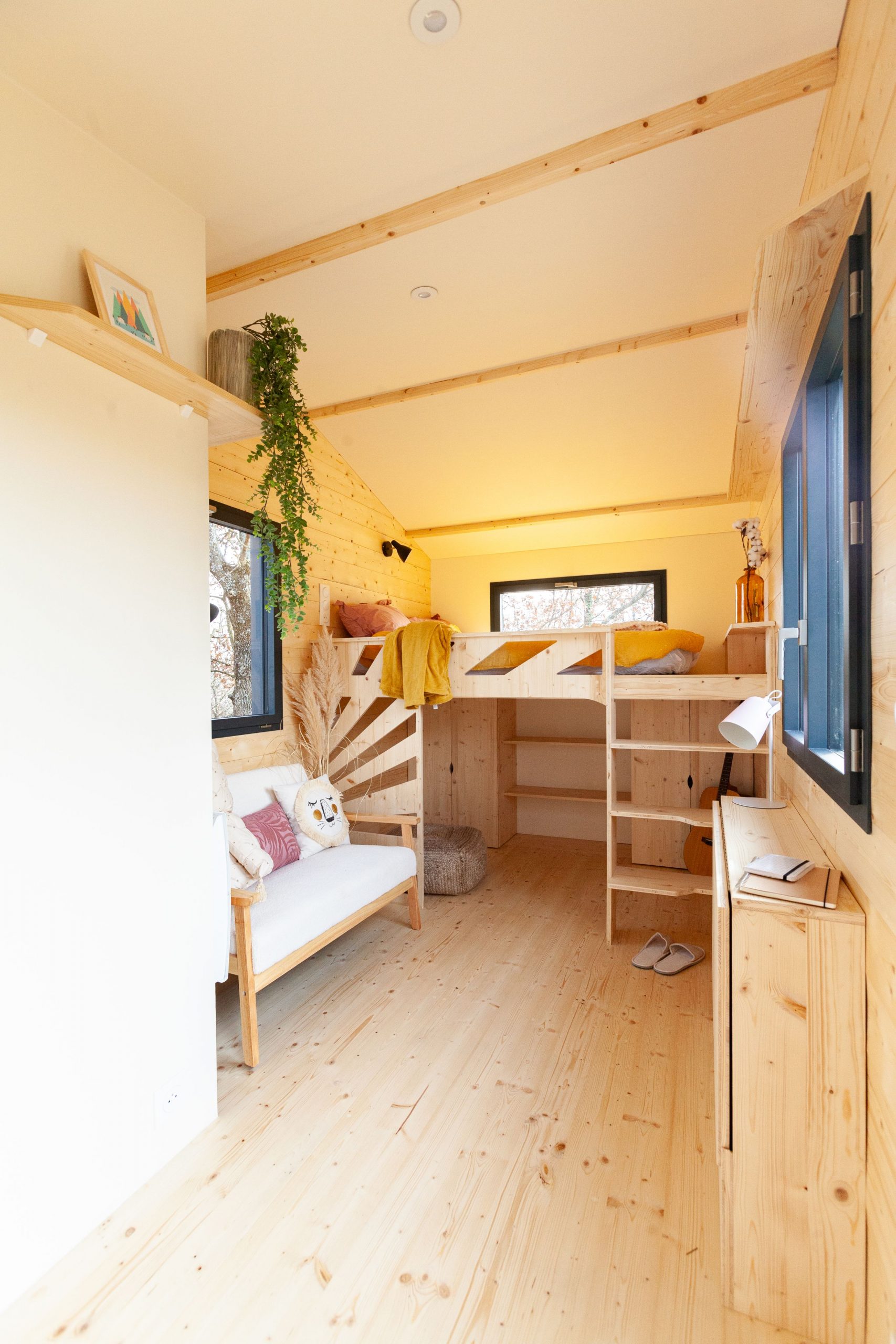 intérieur tiny house française Plume intérieur tiny house française Plume
