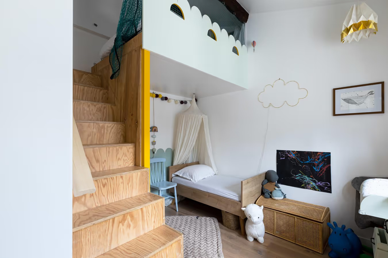 chambre enfant avec mezzanine appartement Paris 