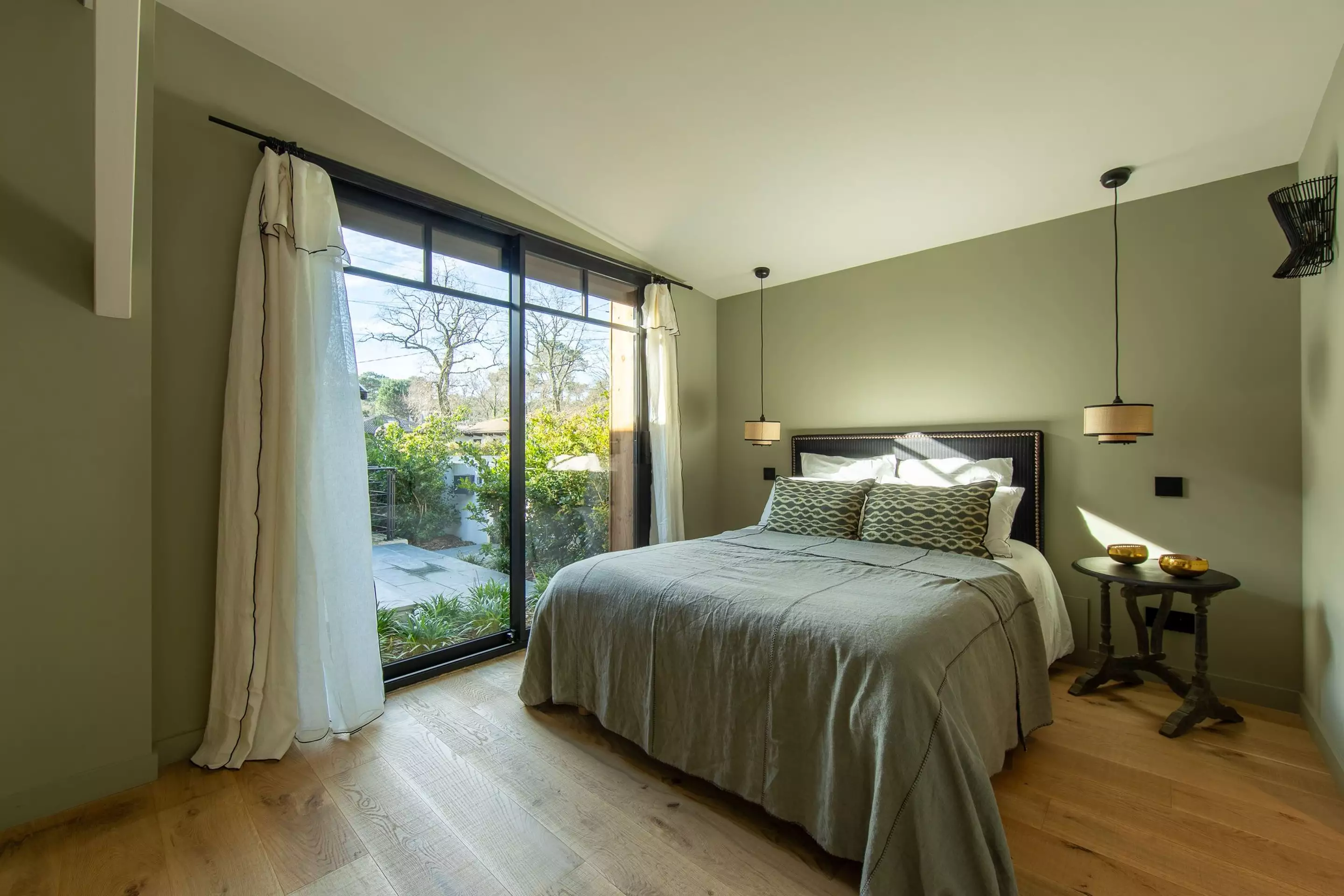 chambre maison en bois Villa Esmée Arcachon chambre maison en bois Villa Esmée Arcachon
